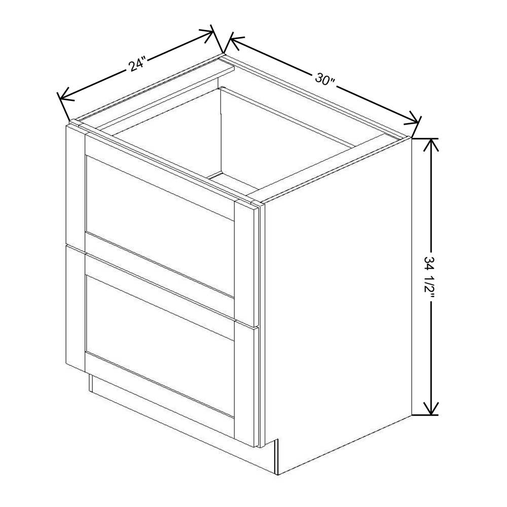 Fabuwood Allure Nexus Frost 30"W Base 2 Drawers