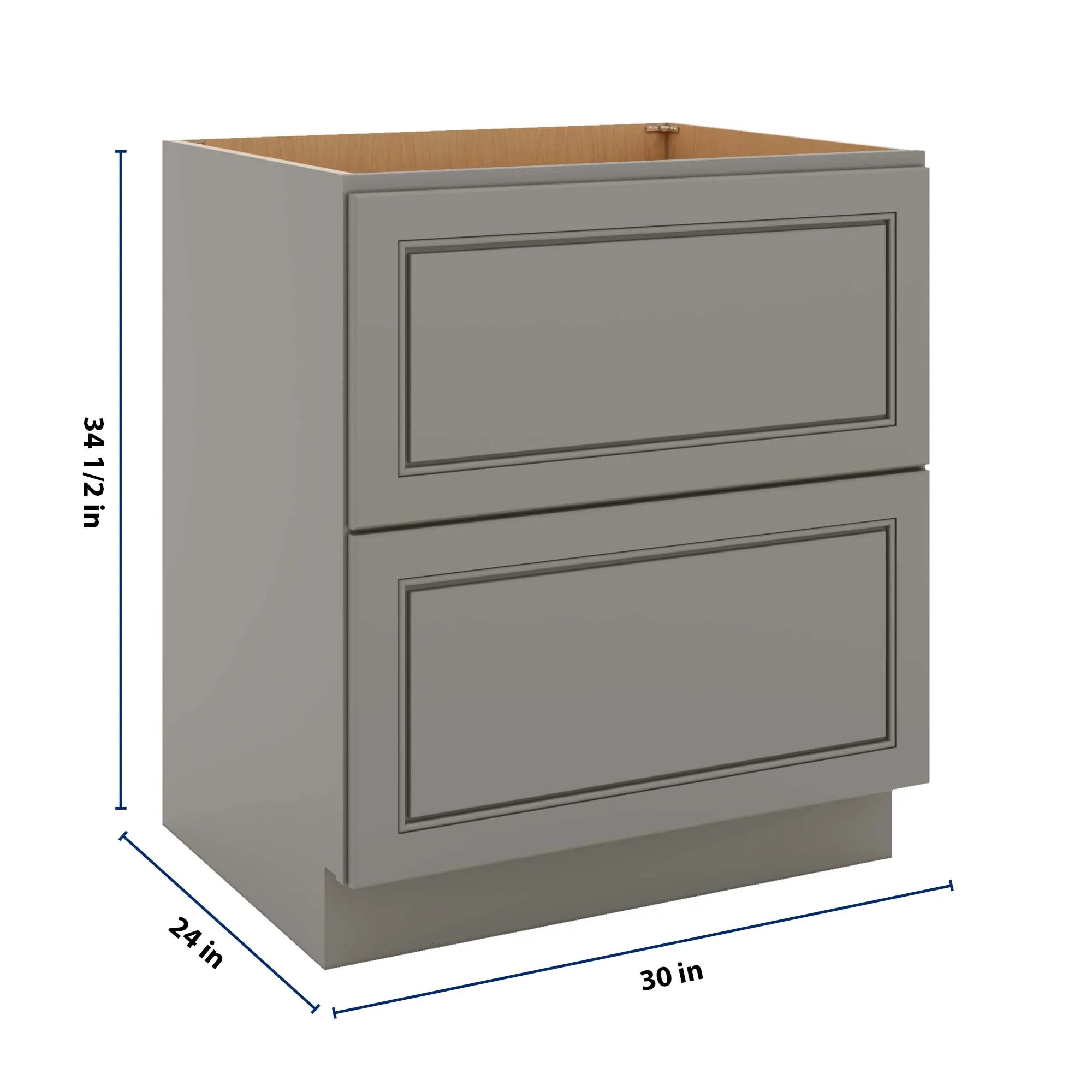 J&K Greige K3 Base w/2 Drawers - 30" W