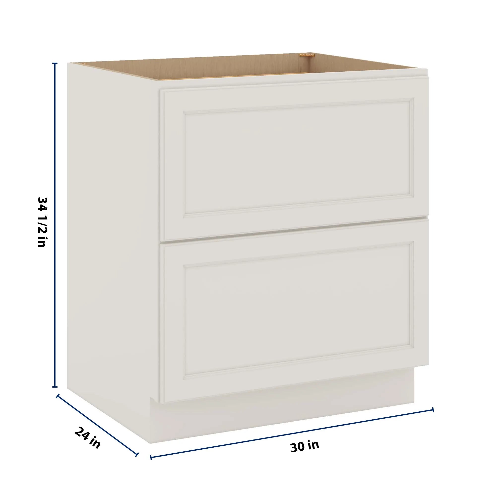 J&K Dove E1 Base w/2 Drawers - 30" W