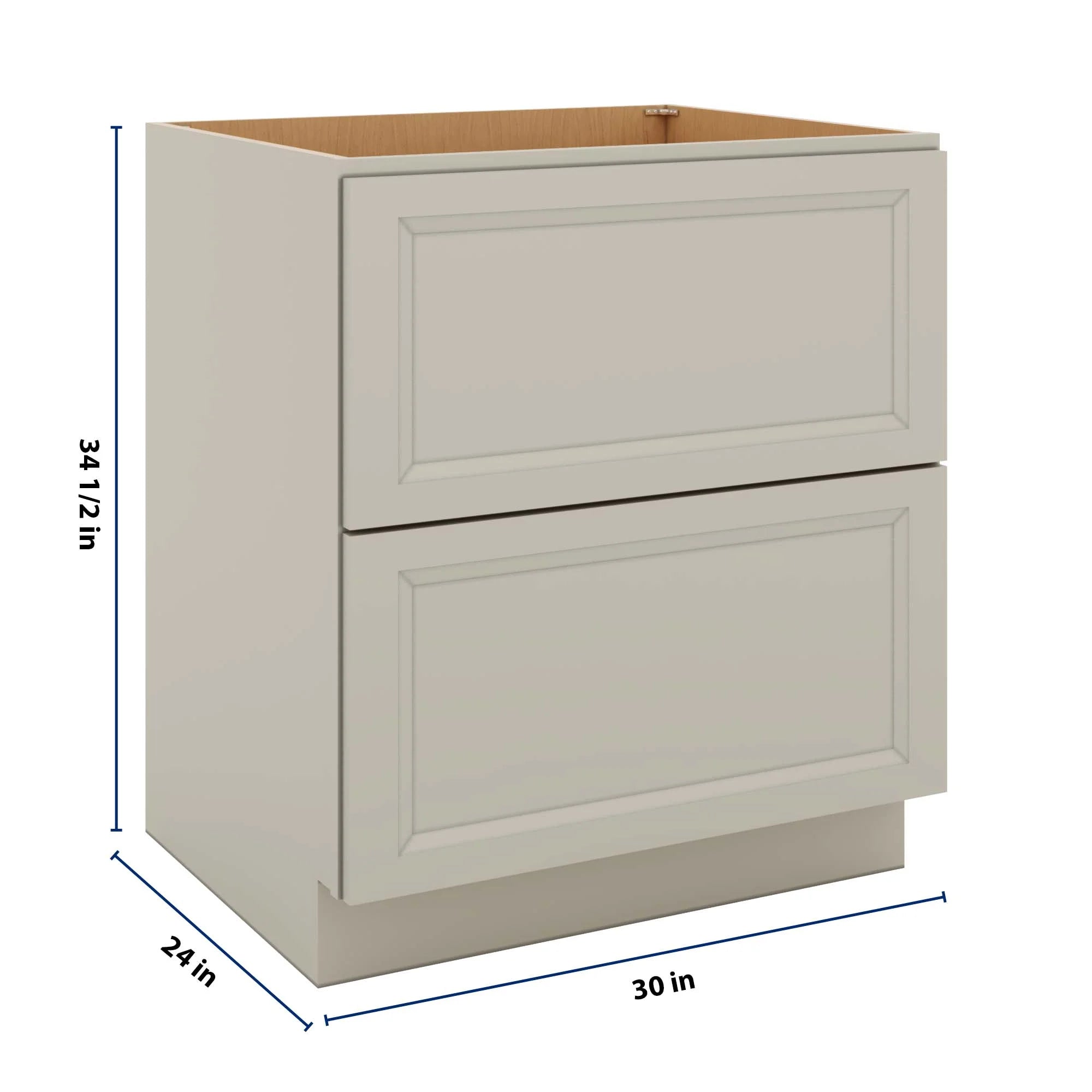 J&K Pebble B6 Base w/2 Drawers - 30" W
