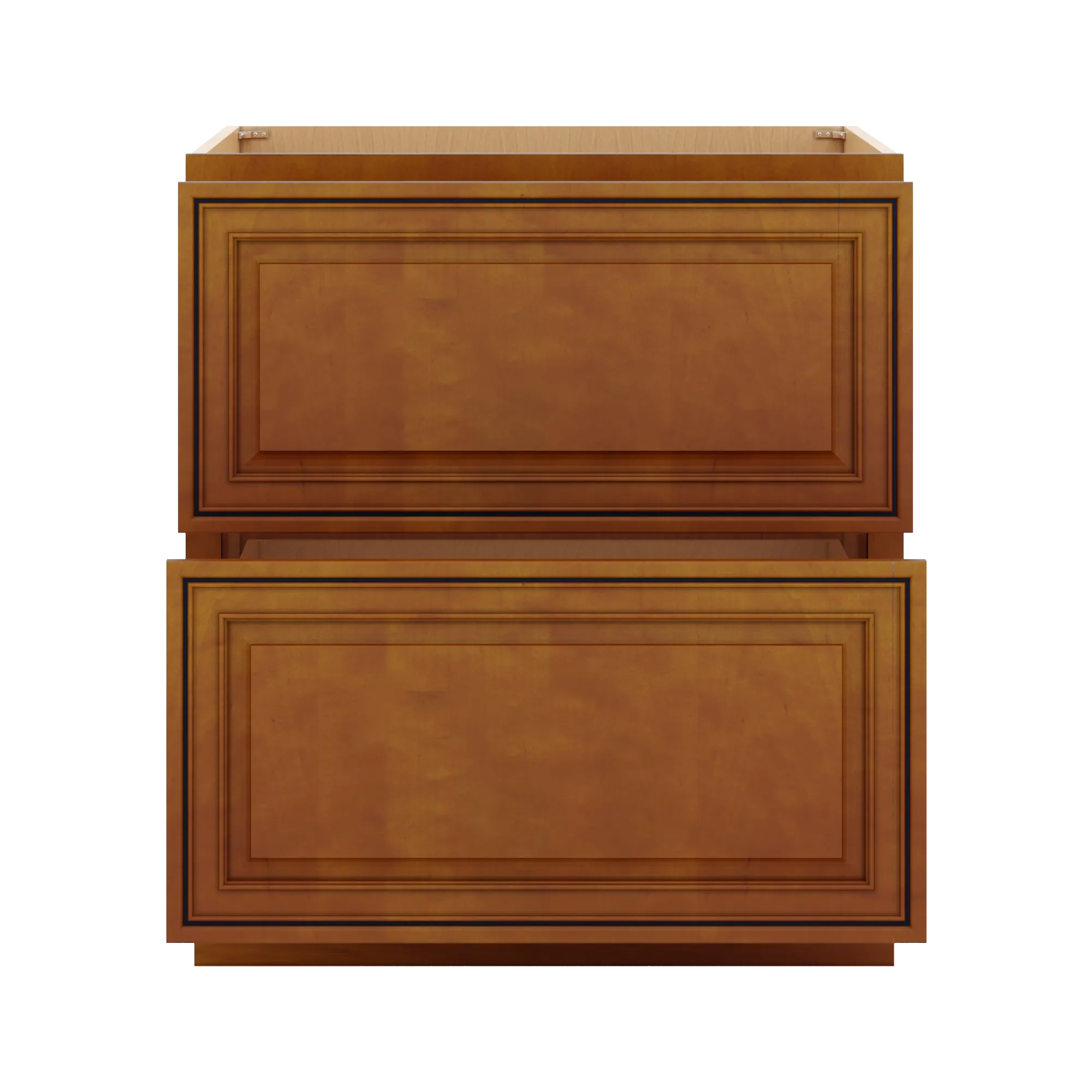 j k mocha glazed k10 base w 2 drawers 30 w