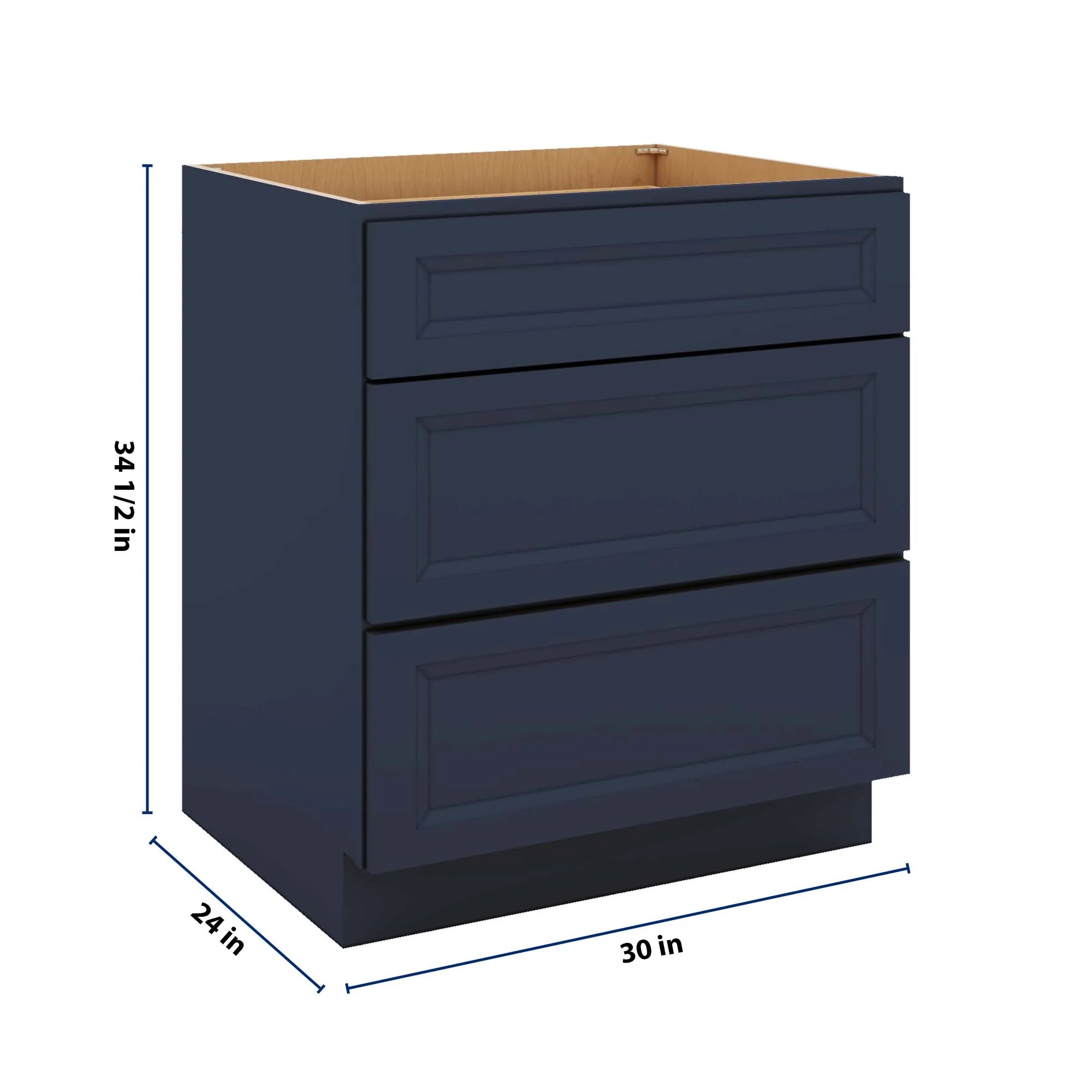 J&K Naval B7 Base w/3 Drawers - 30" W