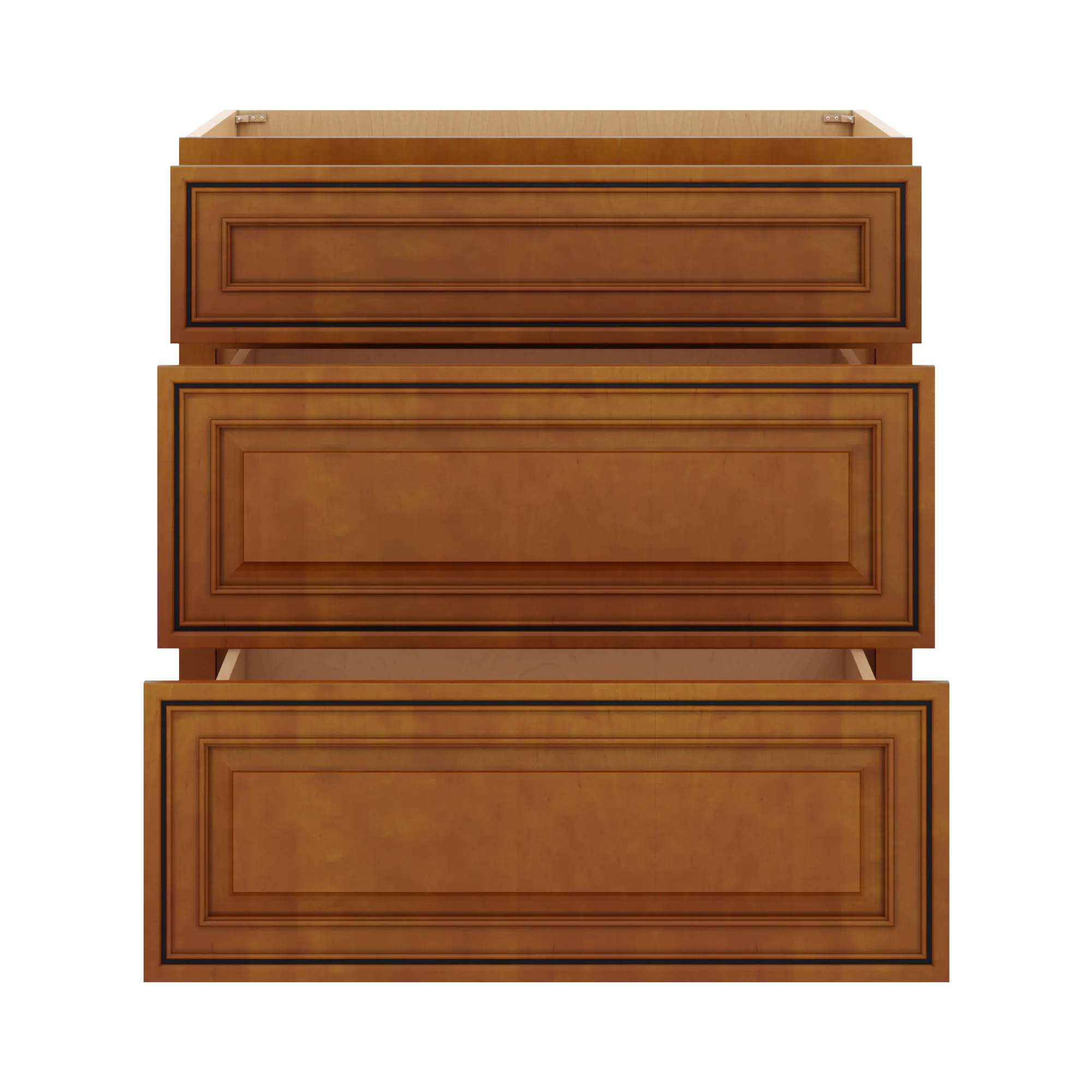 j k mocha glazed k10 base w 3 drawers 30 w