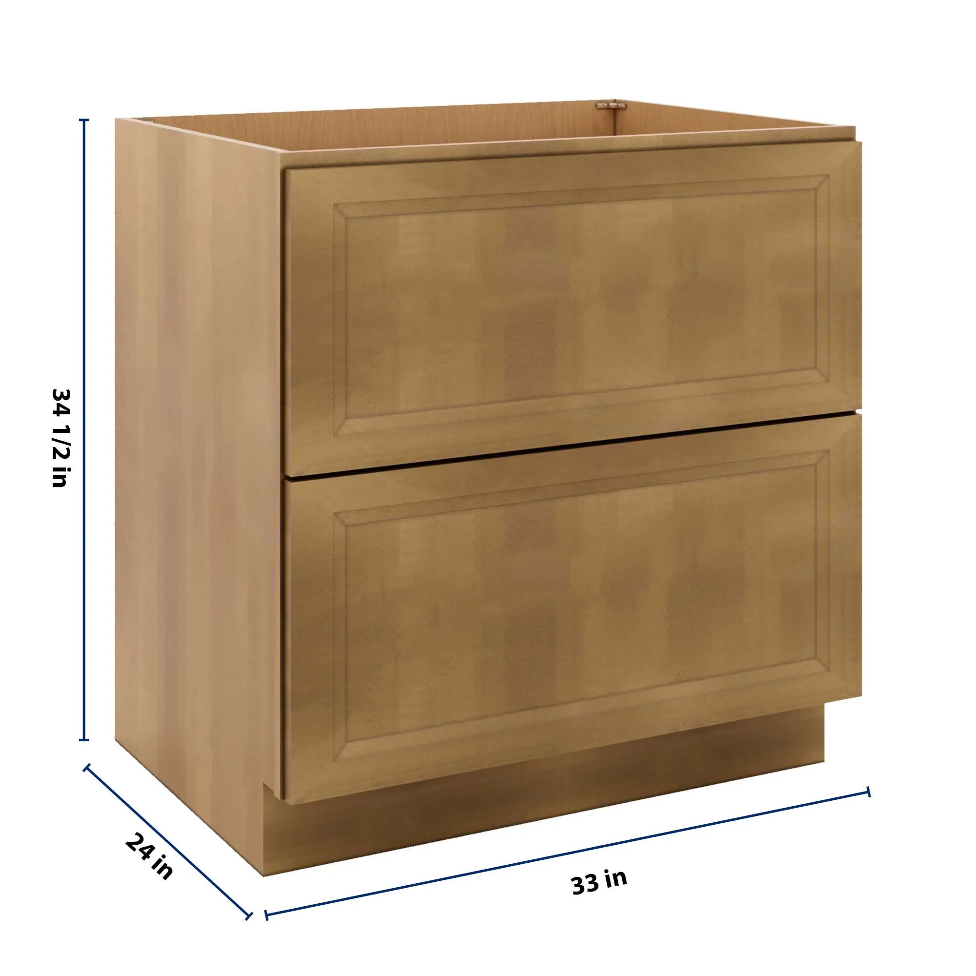 J&K Butterscotch B8 Base w/2 Drawers - 33" W