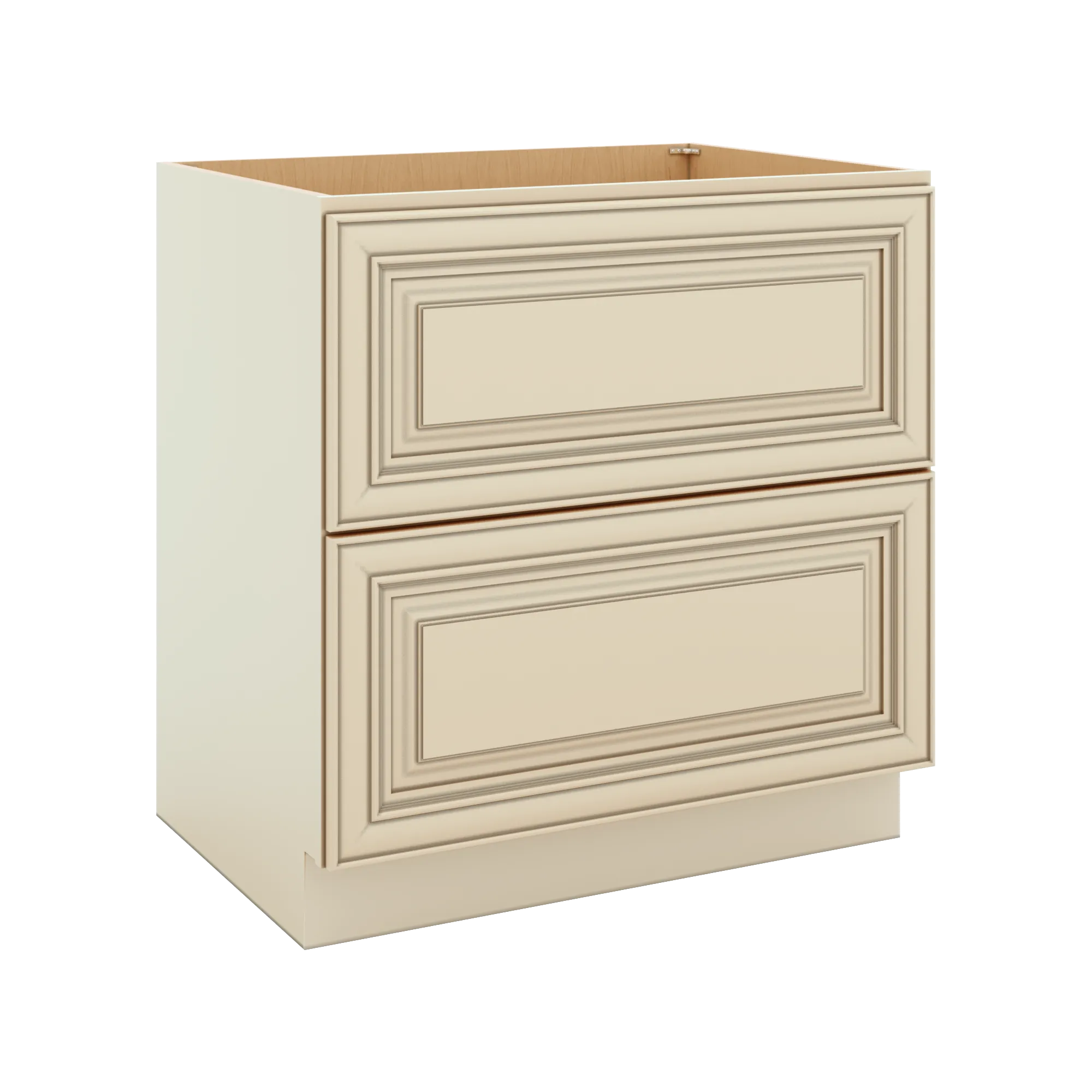 J&K Creme Glazed A7 Base w/2 Drawers - 33" W