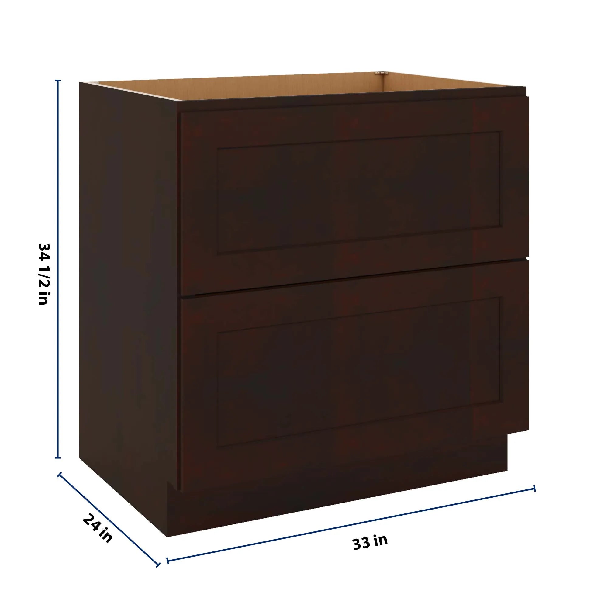 J&K Java Coffee S1 Base w/2 Drawers - 33" W
