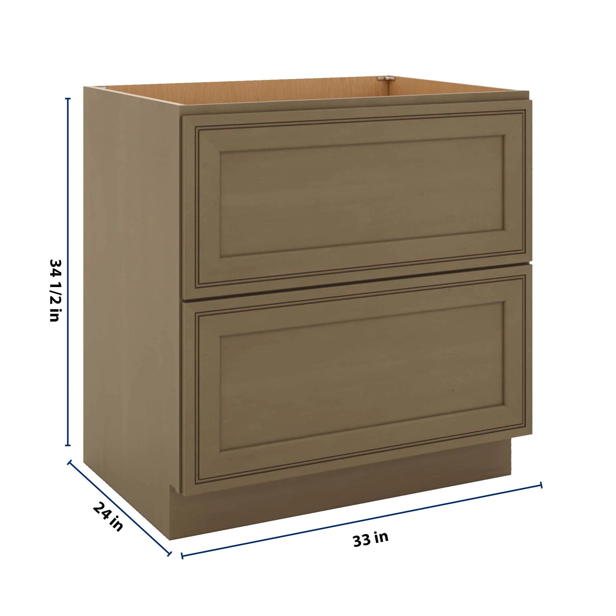 J&K Hazel H8 Base w/2 Drawers - 33" W