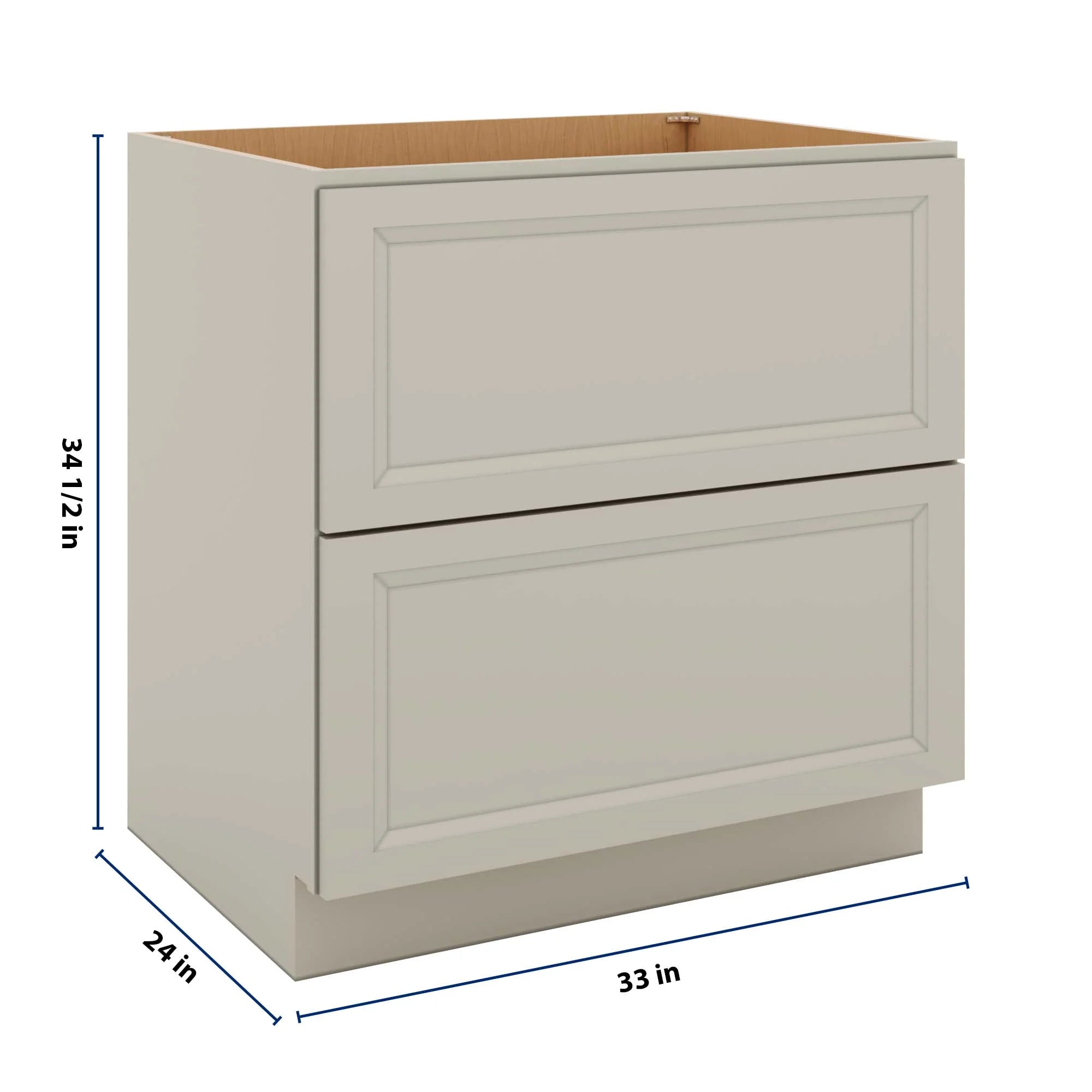 J&K Pebble B6 Base w/2 Drawers - 33" W