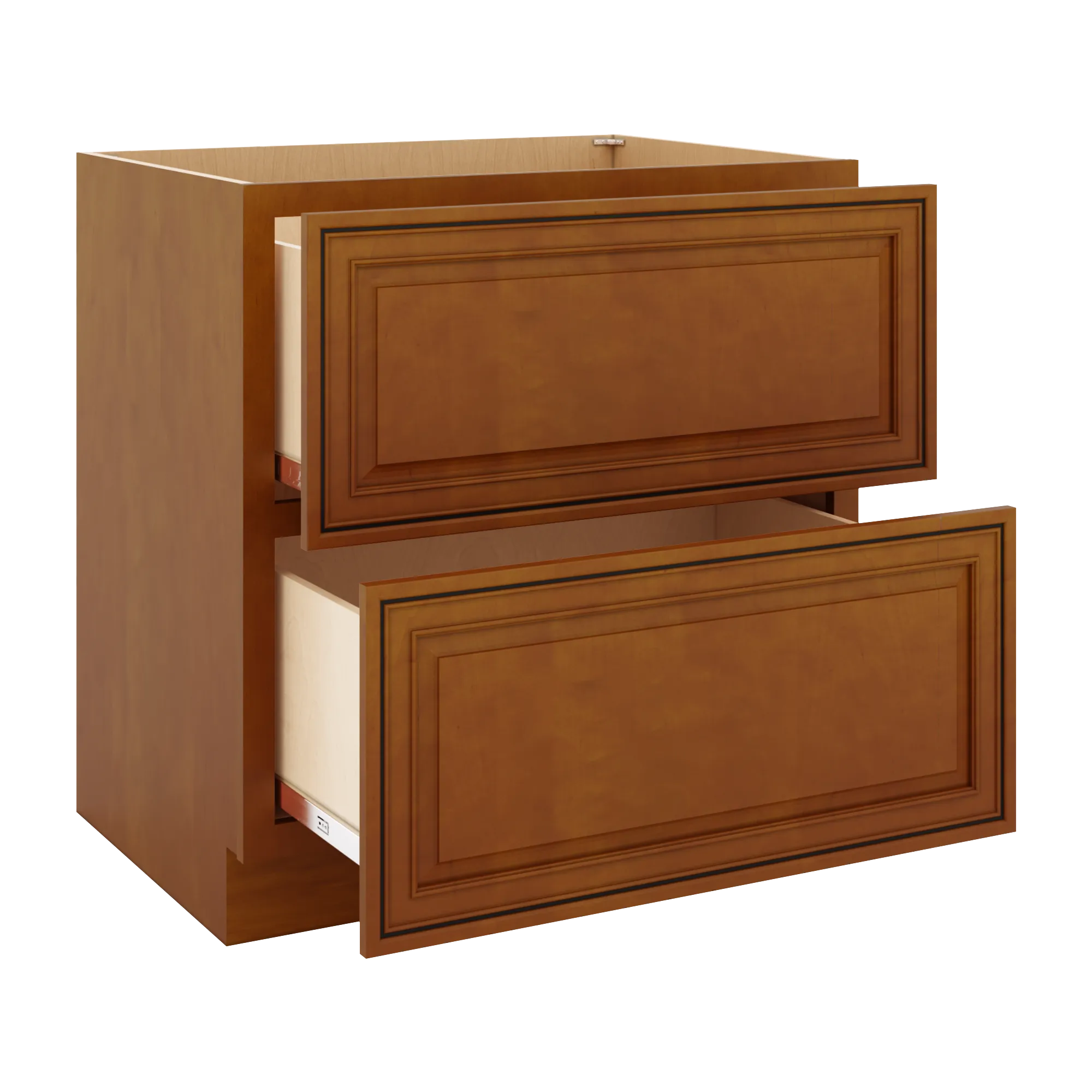 j k mocha glazed k10 base w 2 drawers 33 w