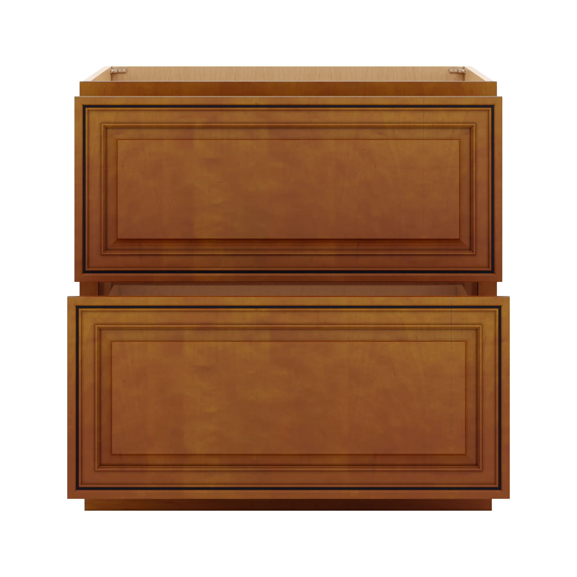 j k mocha glazed k10 base w 2 drawers 33 w