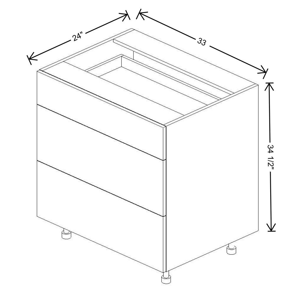 Fabuwood Illume Catalina Nocce 3 15"W 3 Drawer Base