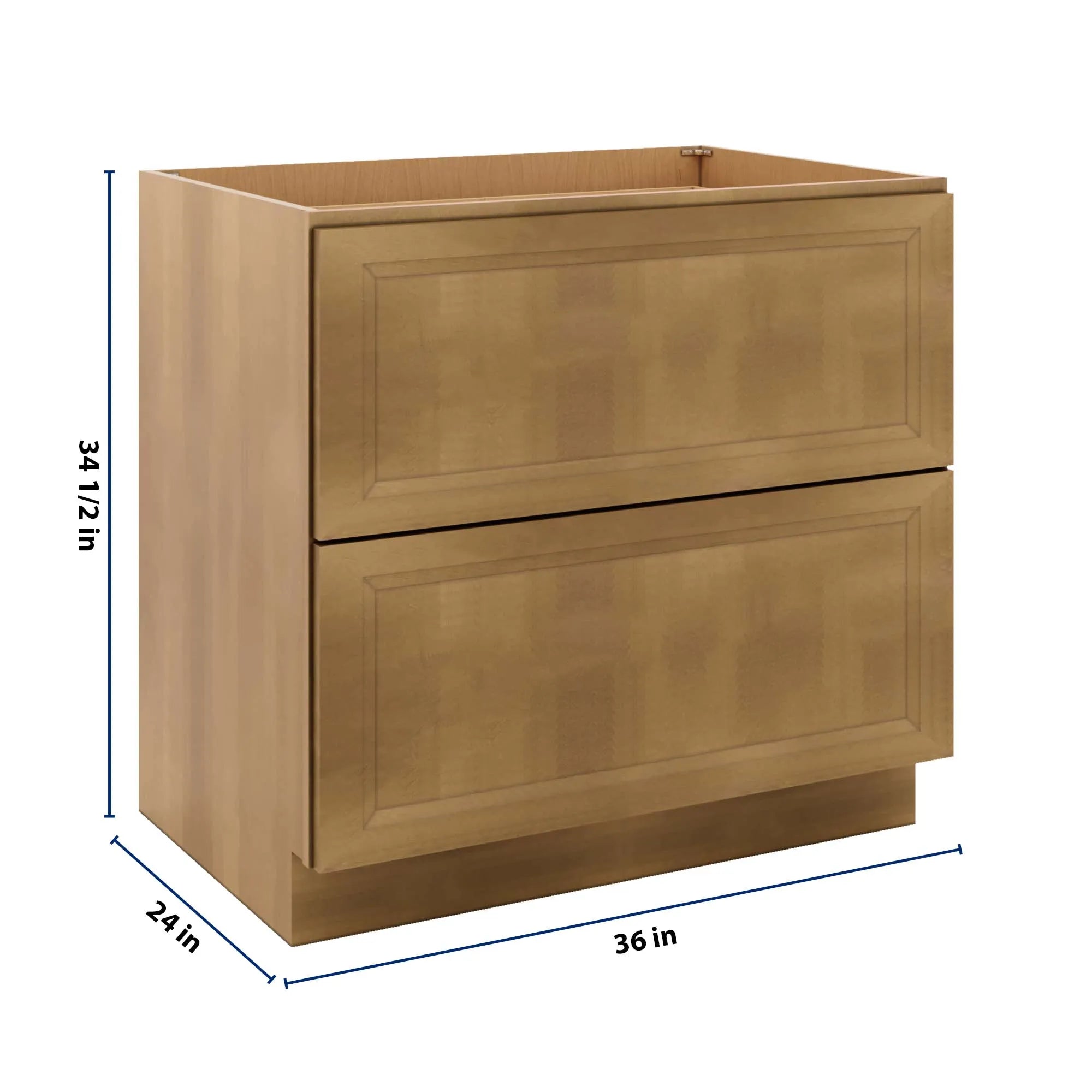 J&K Butterscotch B8 Base w/2 Drawers - 36" W
