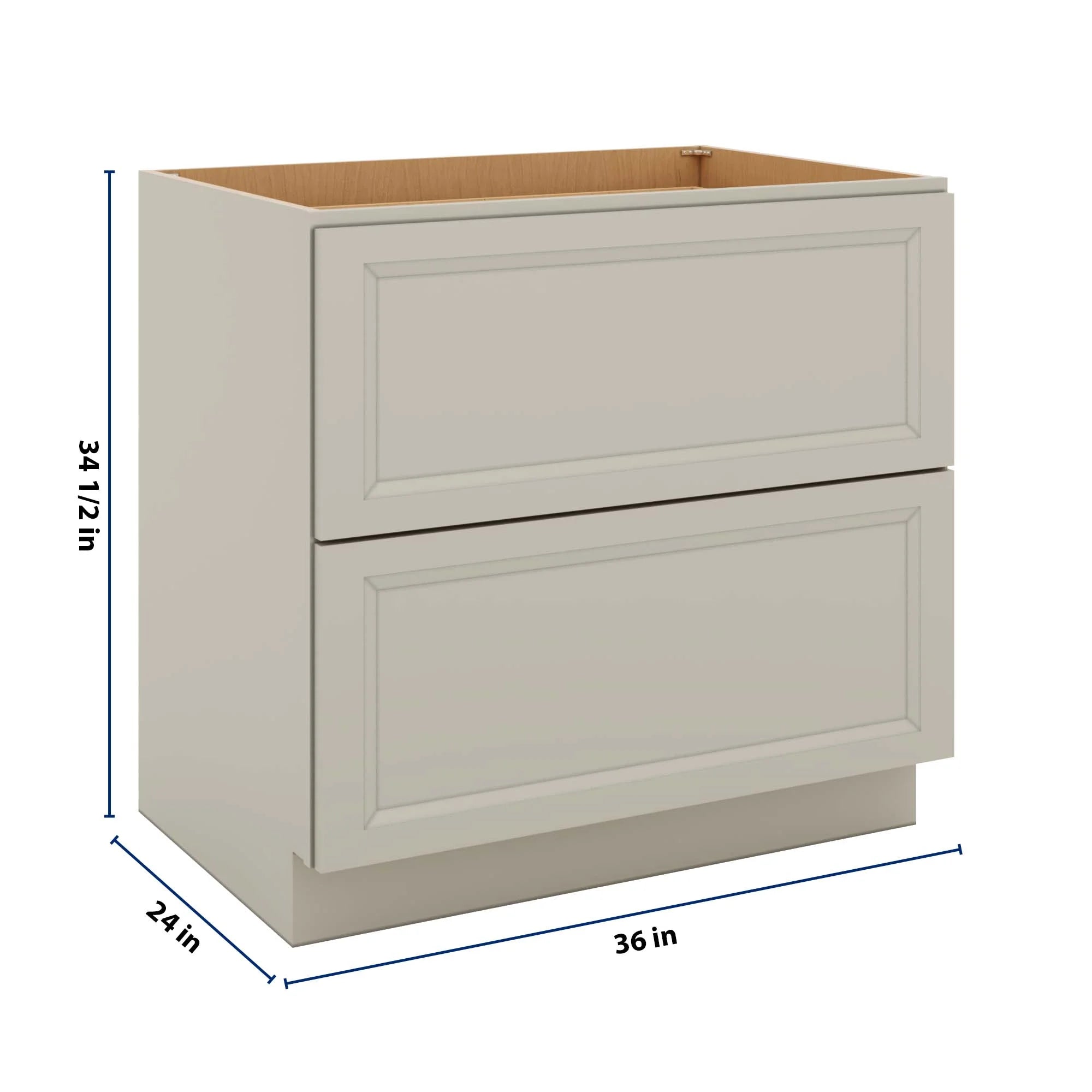 J&K Pebble B6 Base w/2 Drawers - 36" W