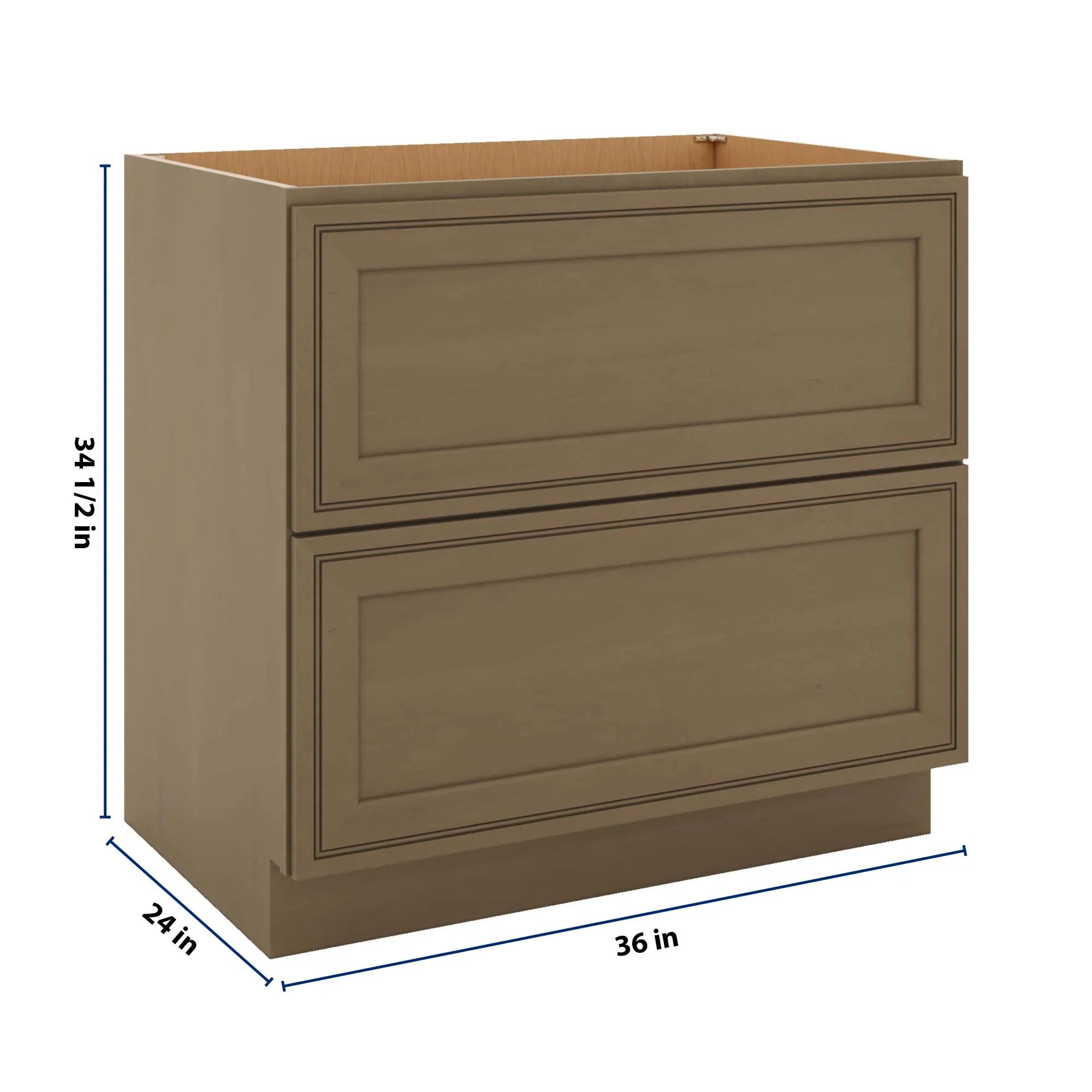 J&K Hazel H8 Base w/2 Drawers - 36" W