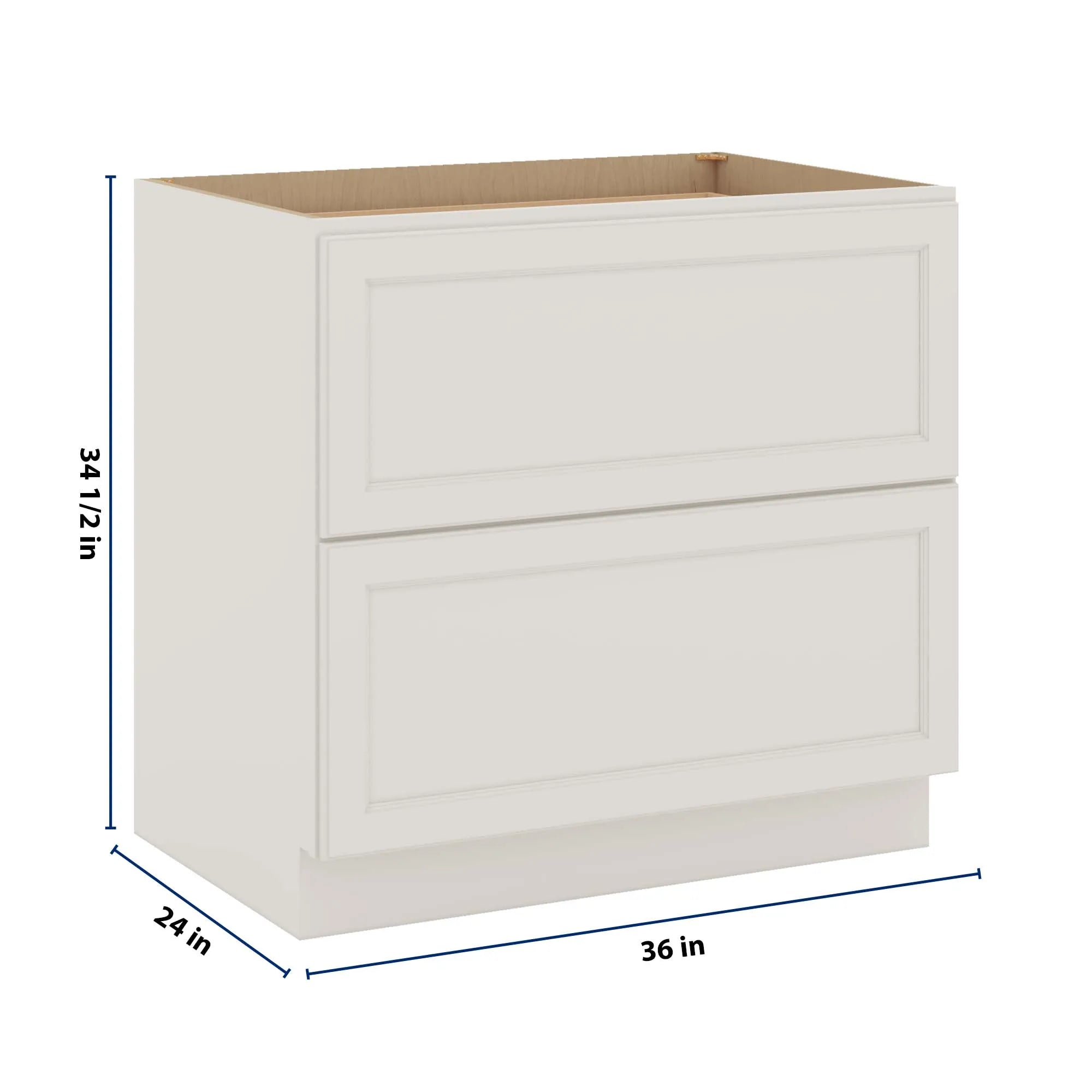 J&K Dove E1 Base w/2 Drawers - 36" W