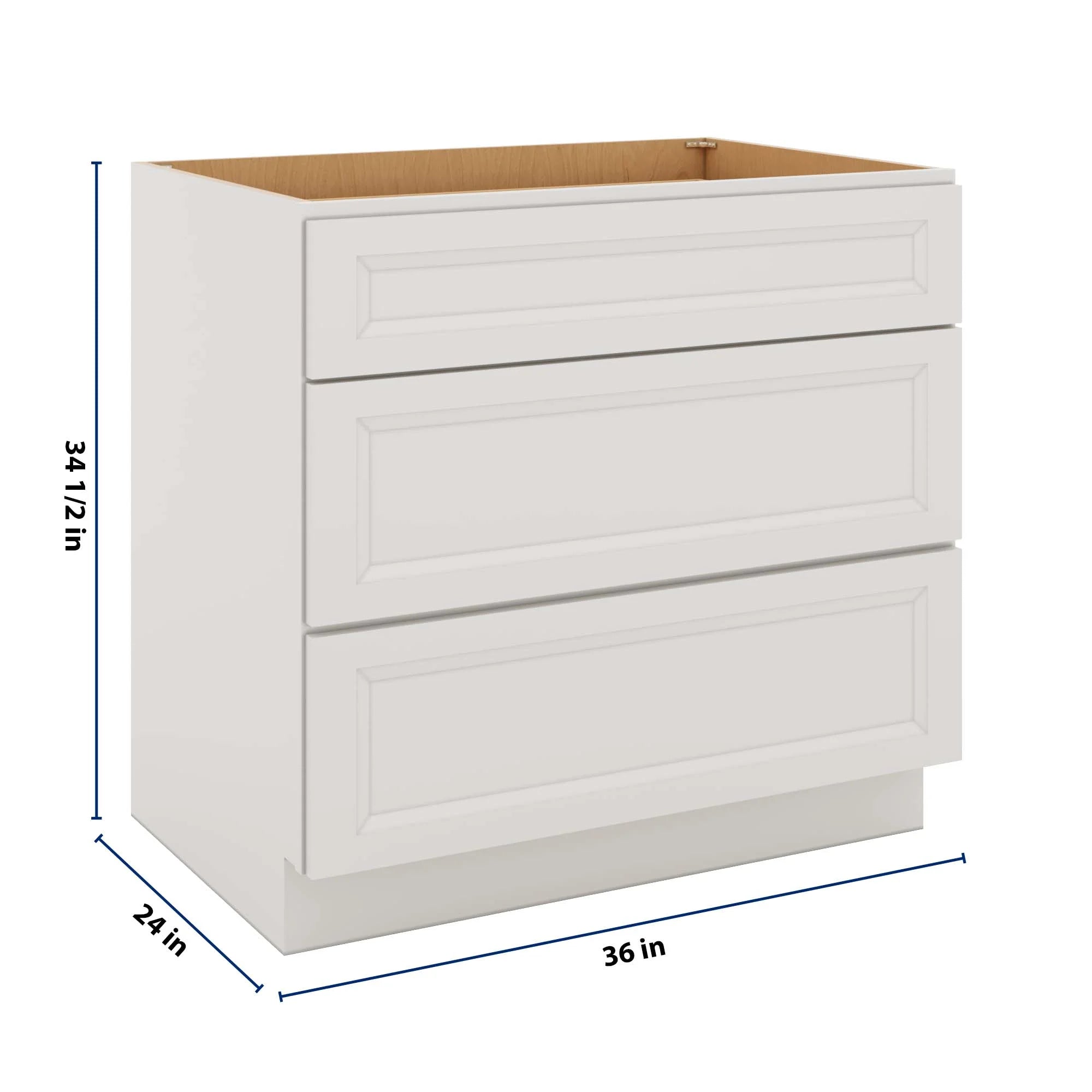 J&K Pure B5 Base w/3 Drawers - 36" W