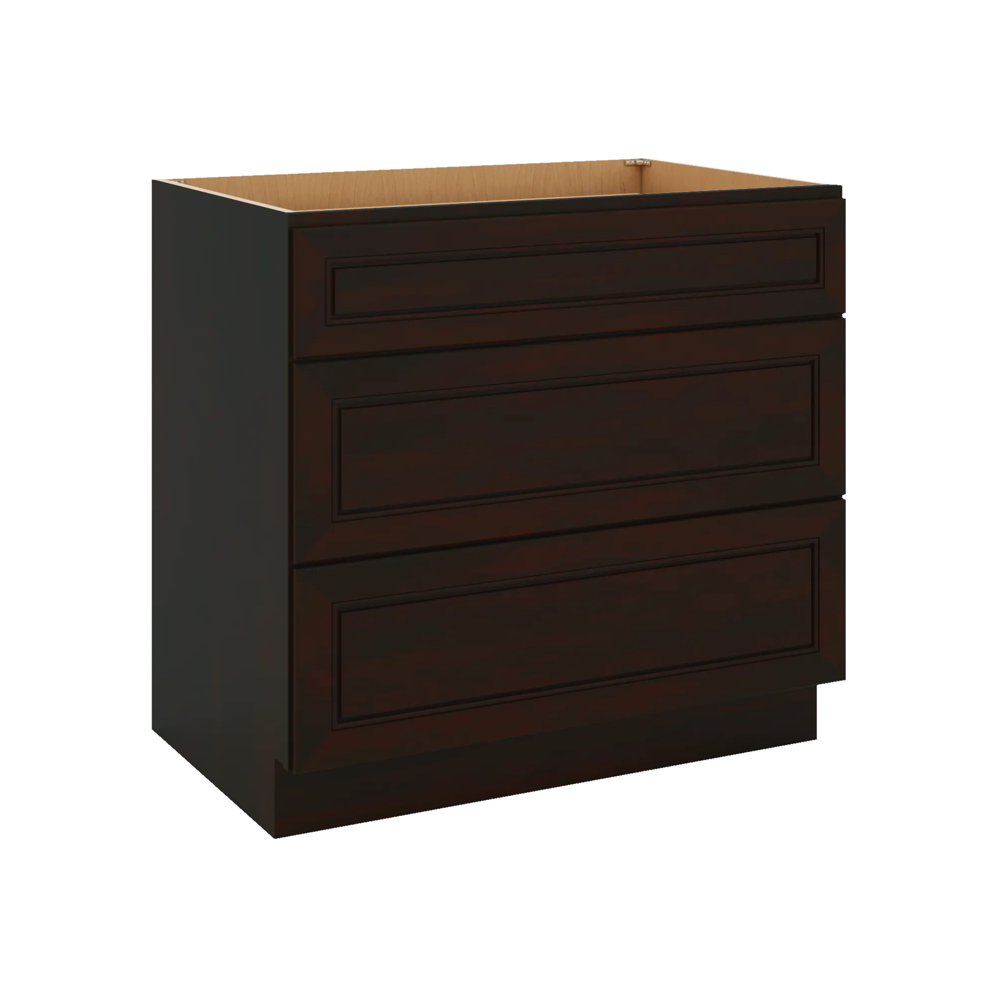 J&K Espresso K8 Base w/3 Drawers - 36" W