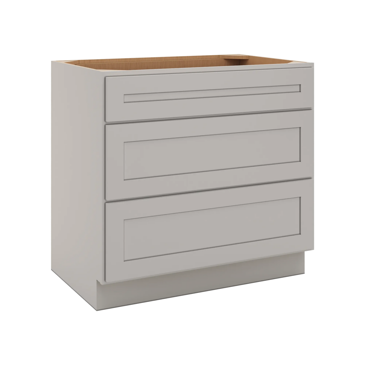 CNC Luxor 5-Piece Misty Grey 36" W 3 Drawer Base Cabinet