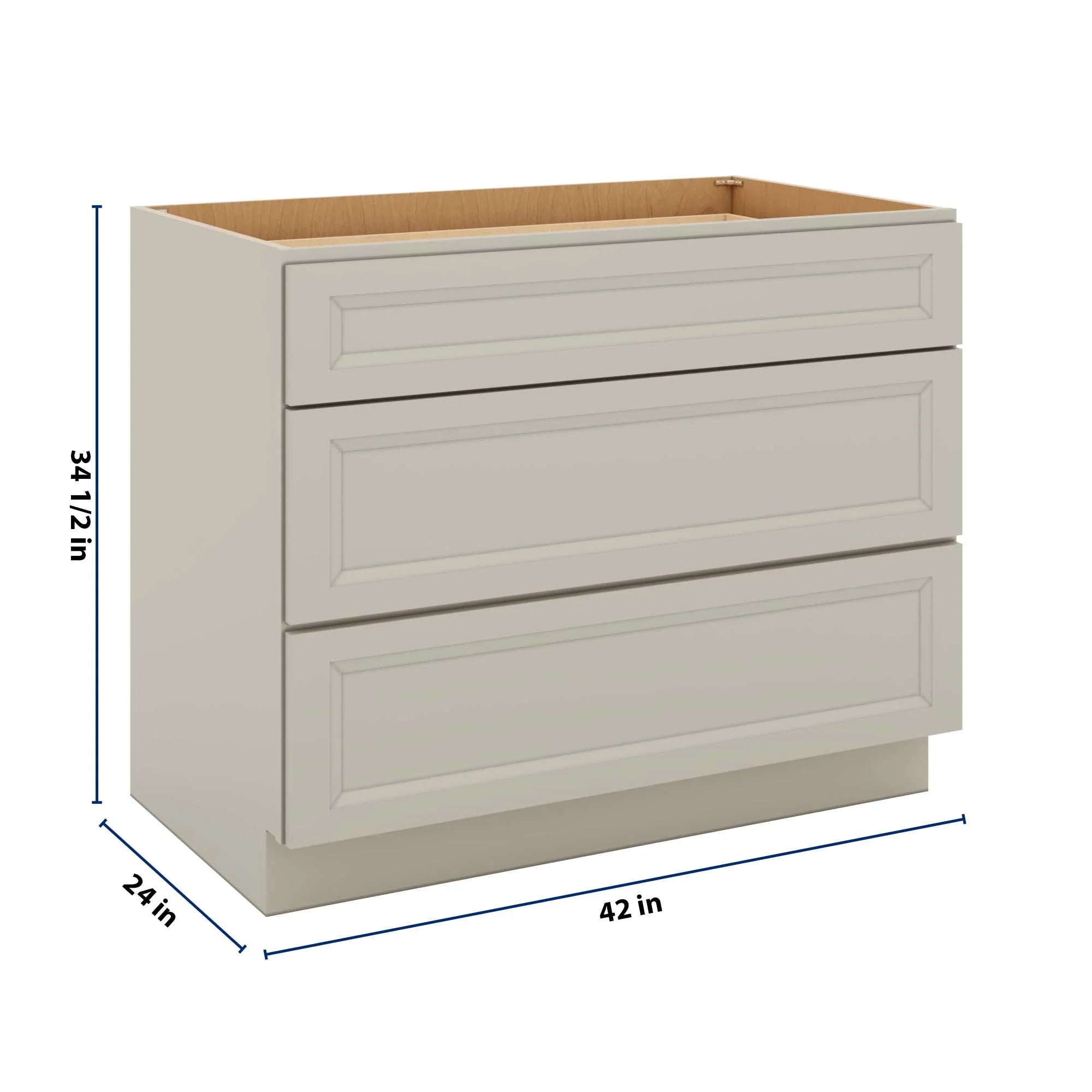 J&K Pebble B6 Base w/3 Drawers - 42" W