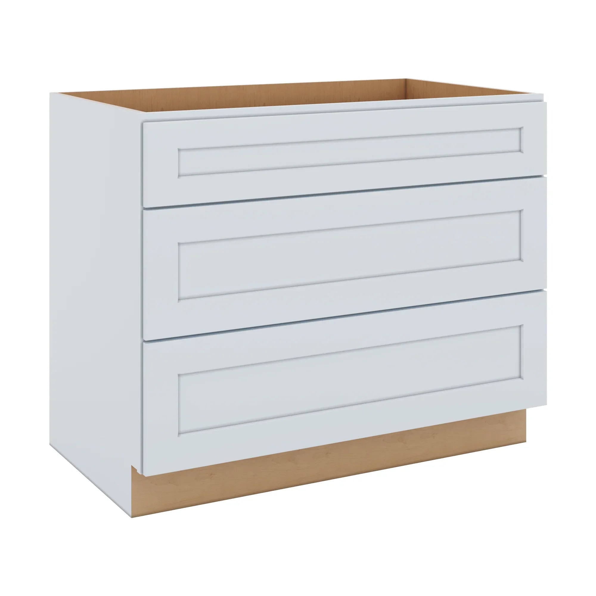 J&K White Shaker S8 Base w/3 Drawers - 42" W