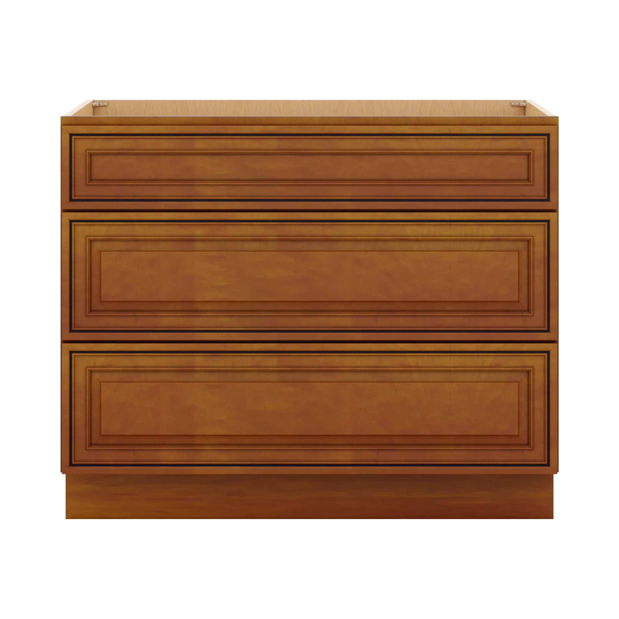 j k mocha glazed k10 base w 3 drawers 42 w