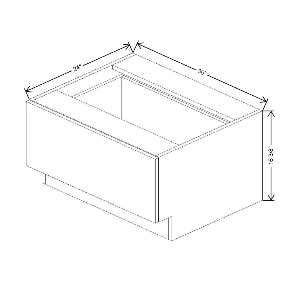 8" H X 24" D Bench Seat Cabinet