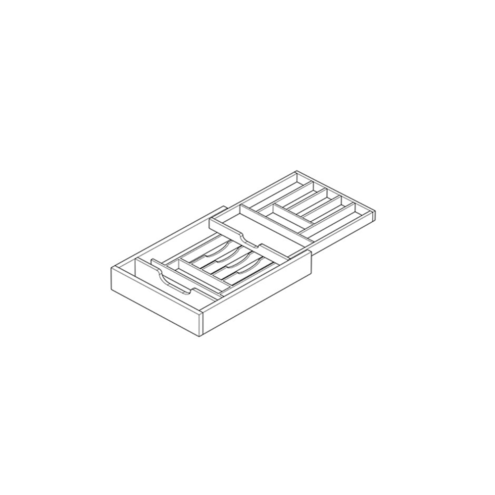 Cubitac Imperial Bergen Latte 18"W Drawer Cutlery Divider