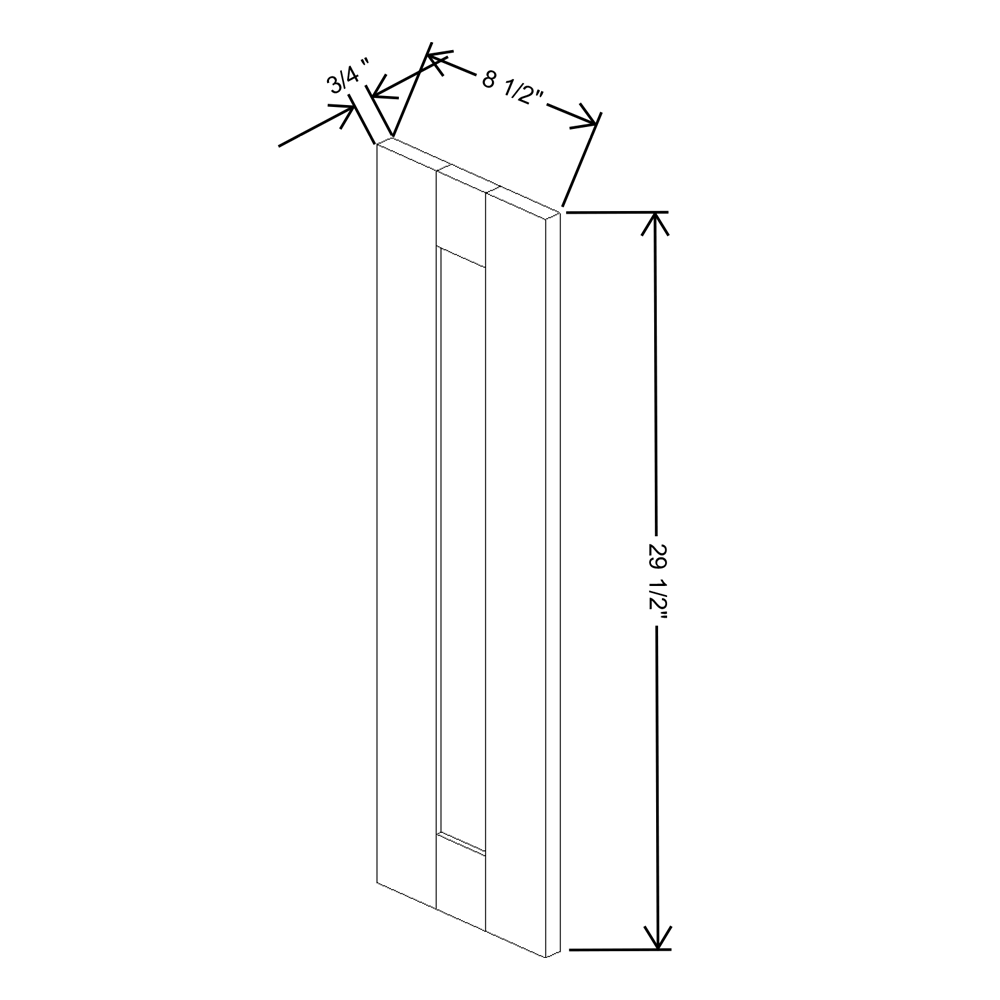 Fabuwood Allure Galaxy Frost 09"W X 30"H Decorative Door