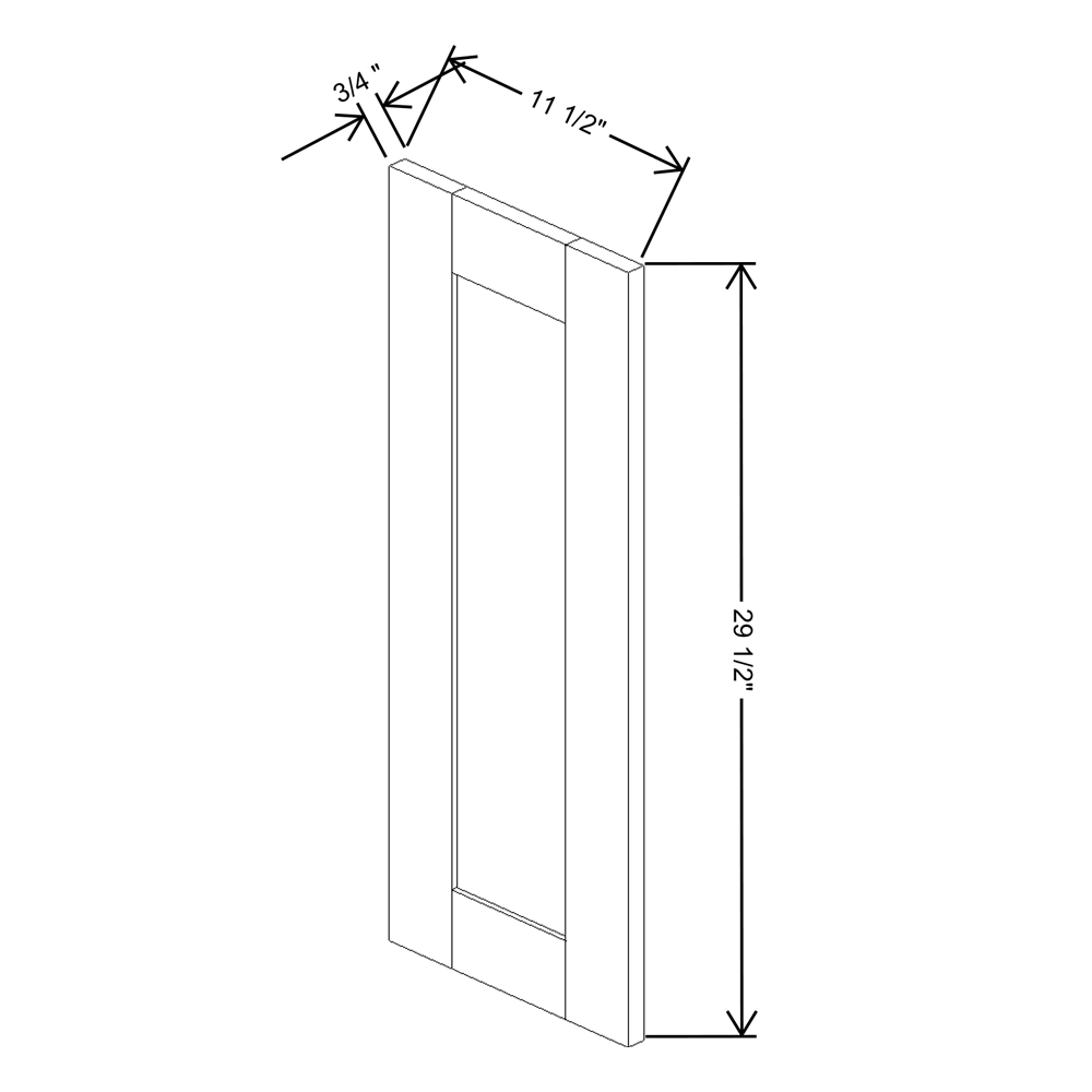 Fabuwood Allure Fusion Oyster  12"W X 30"H Decorative Door