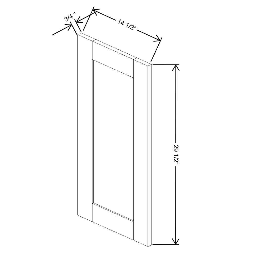 Fabuwood Allure Imperio Dove 15"W X 30"H Decorative Door