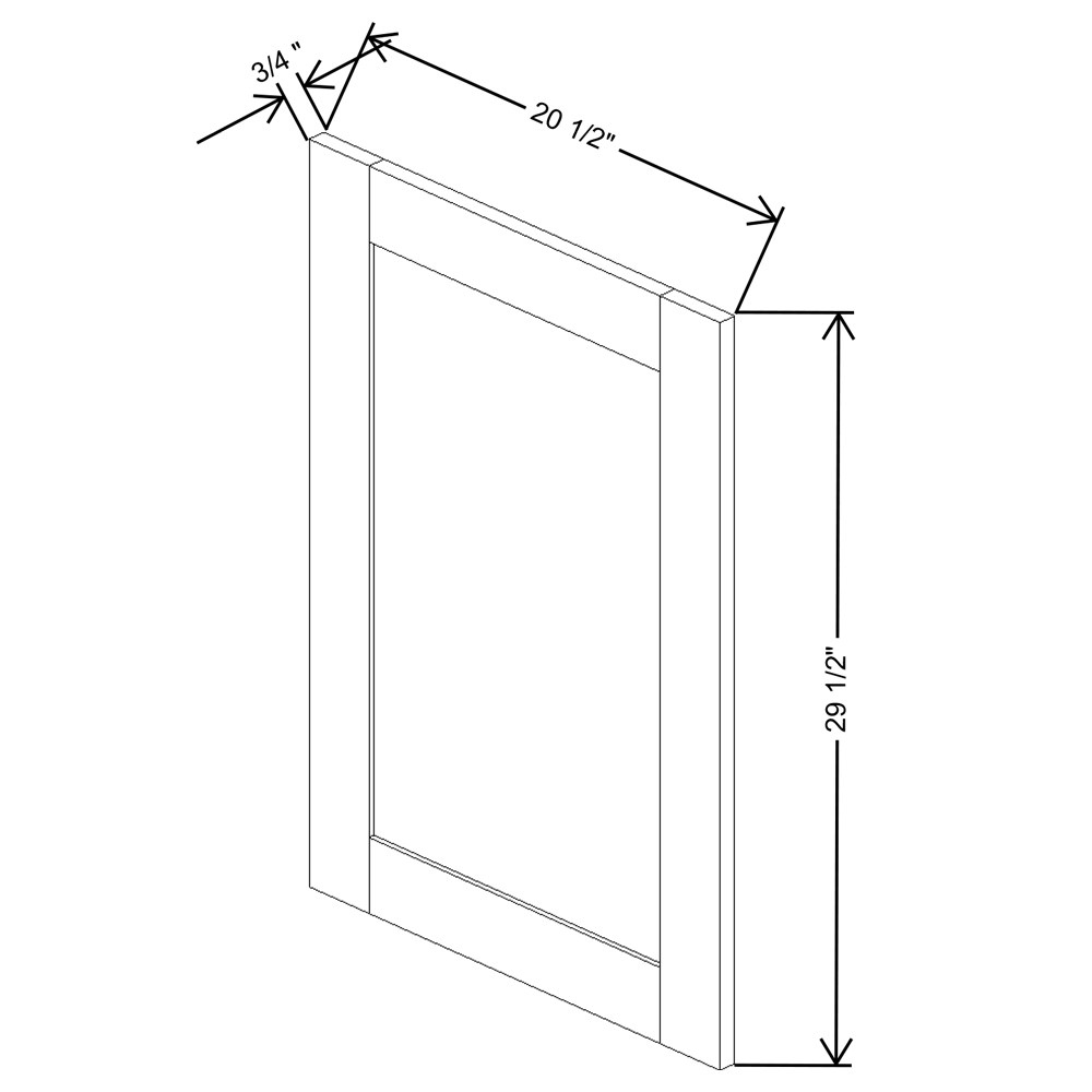 Fabuwood Allure Galaxy Frost 21"W X 30"H Decorative Door