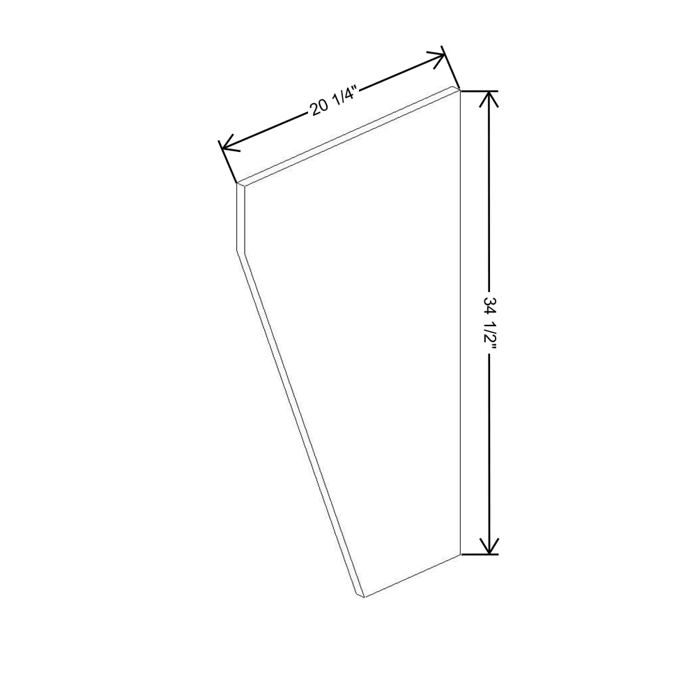 Cubitac Prestige Newport Latte 20 1/4"W X 3/4" D X 34 1/2"H Desk End Panel