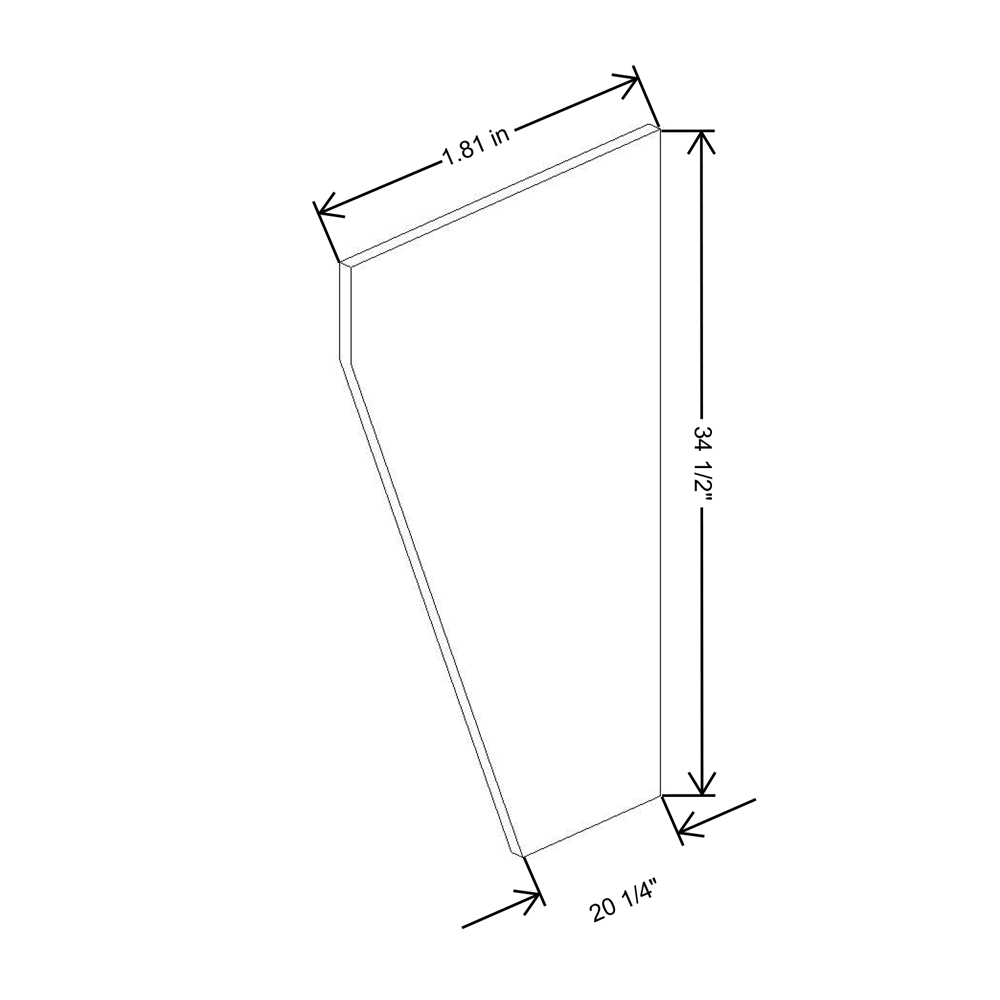 Cubitac Prestige Newport Latte 20 1/4"W X 3/4" D X 34 1/2"H Desk End Panel