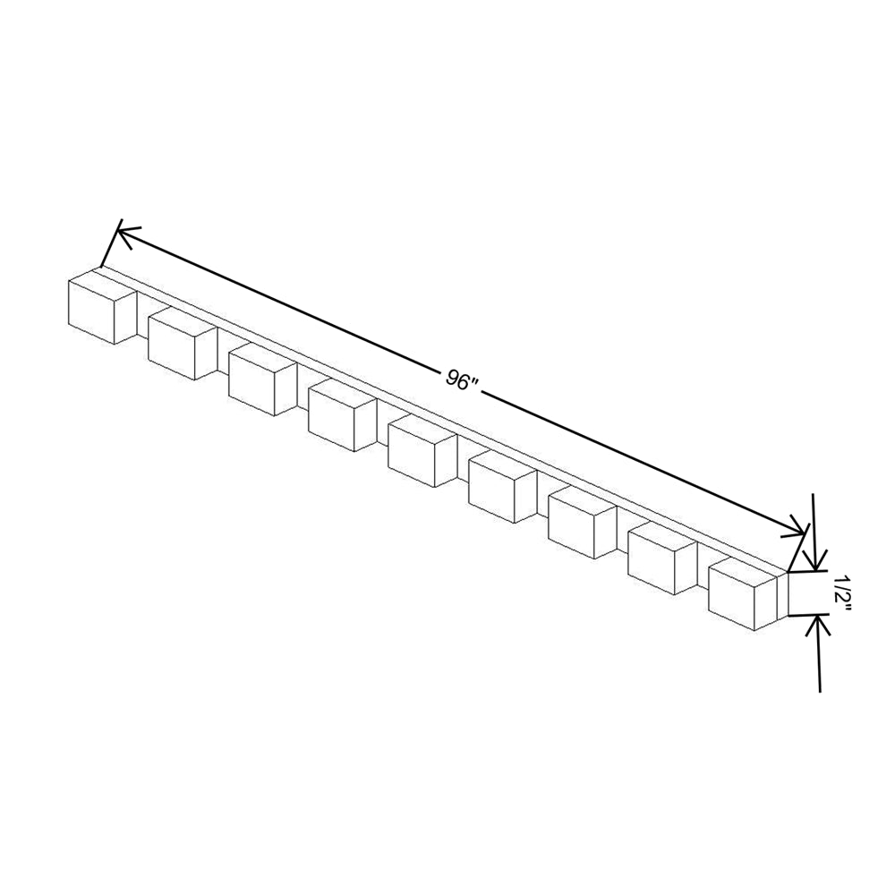 Cubitac Basic Ridgefield Latte 96" W Dental Molding