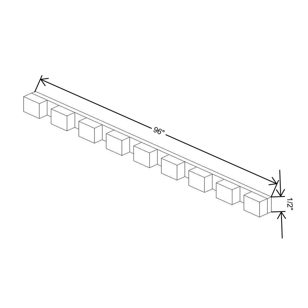 Cubitac Basic Oxford Latte 96" W Dental Molding