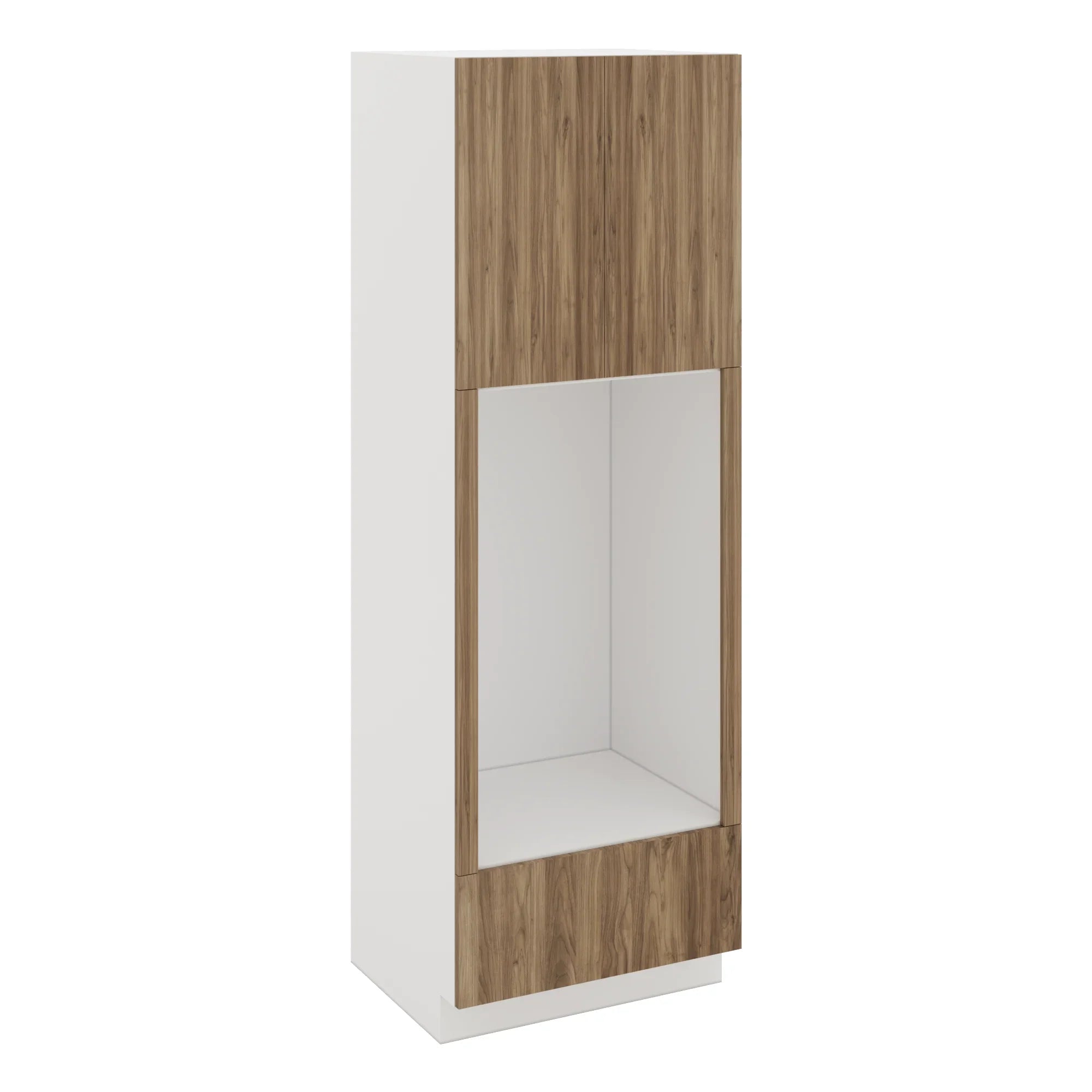 Modernform Cabinet Walnut 30" W X 90" H X 24" D Tall Double Oven Cabinet