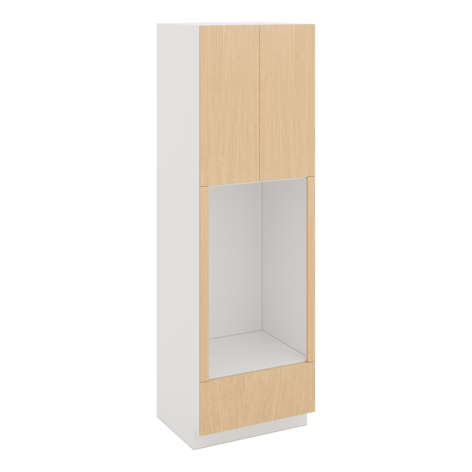 Modernform Cabinet Natural Oak 30" W X 96" H X 24" D Tall Double Oven Cabinet