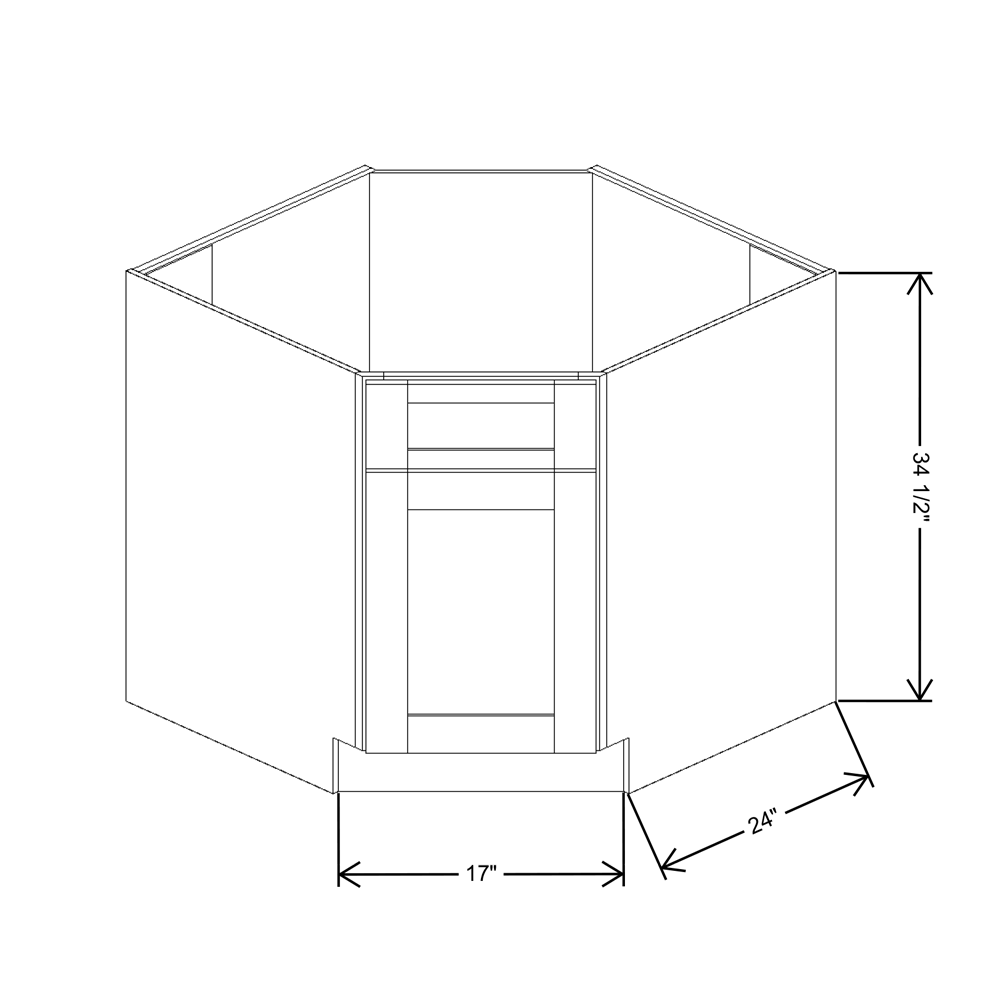 Fabuwood Allure Galaxy horizon 36"W Corner Sink Base