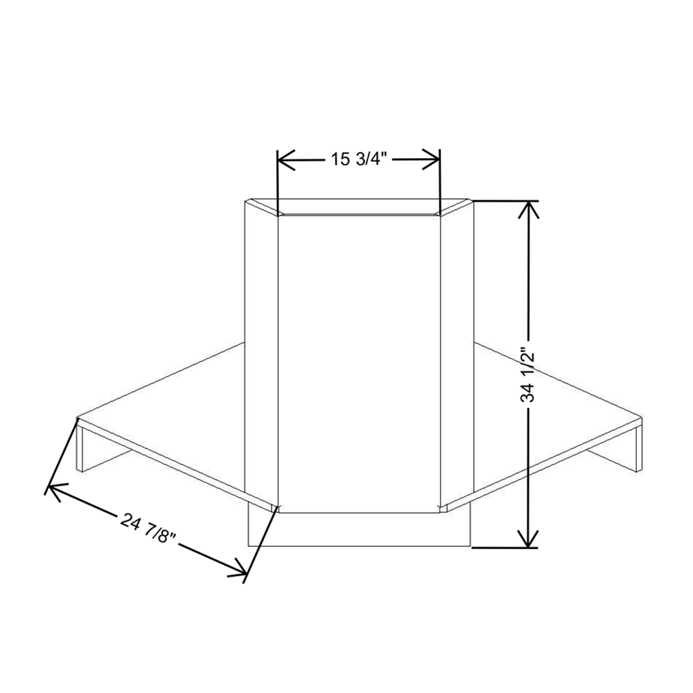 Fabuwood Illume Catalina Muratti 1 36"W Corner Sink Front