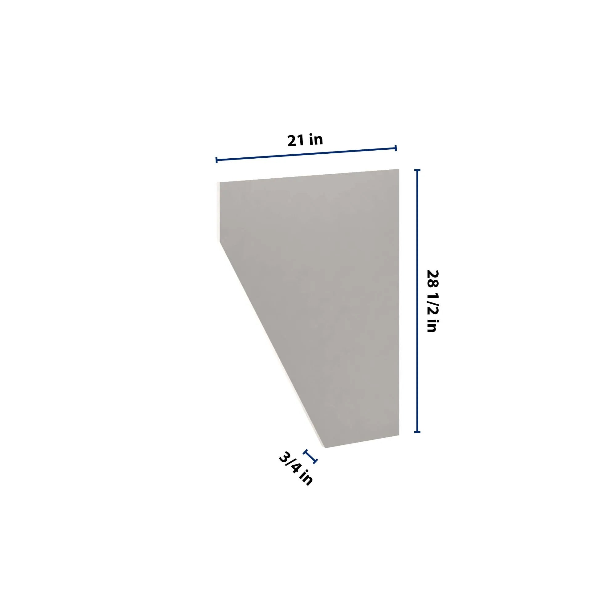 cnc luxor 5 piece misty grey 3 4 w x 28 1 2 h x 21 d desk drawer panel