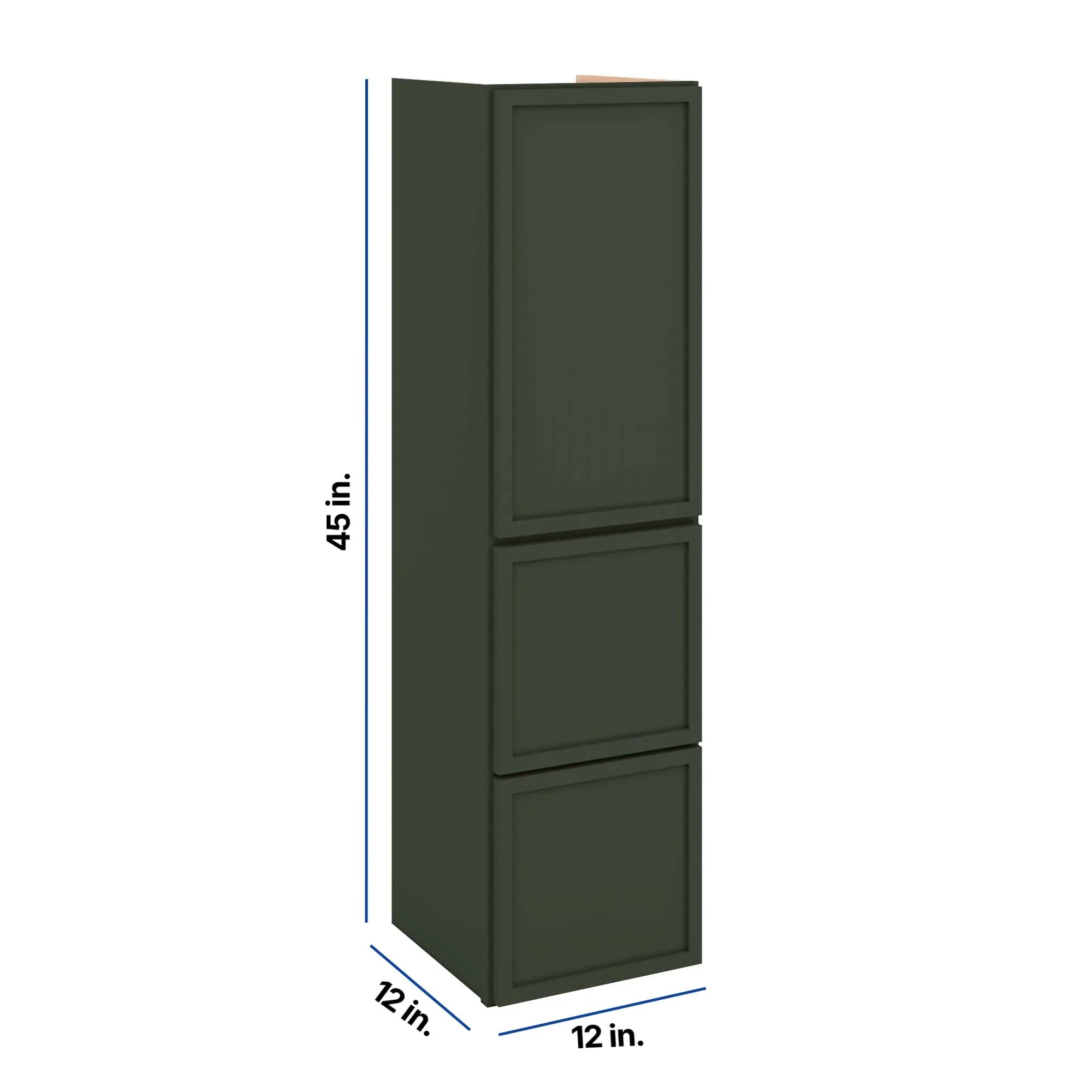 Modernform Cabinet Slim Sage Green 12" W X 45" H X 12" D Vanity Countertop Linen Cabinet