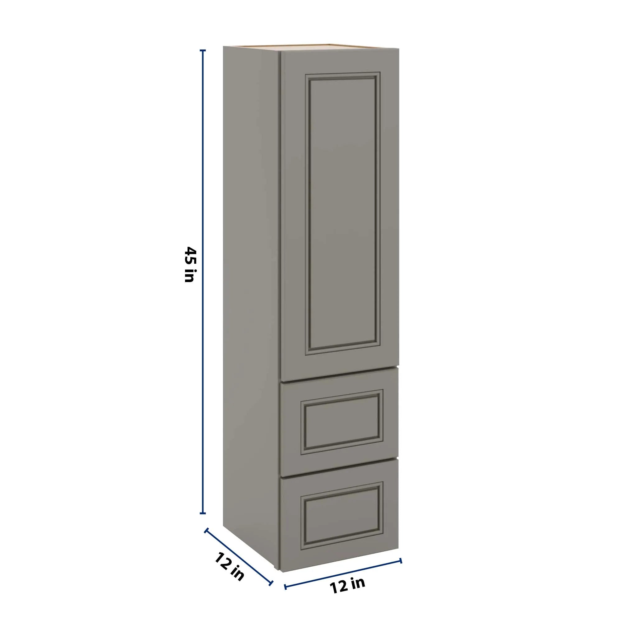 J&K Greige K3 Vanity Counter Linen 12" W x 45" H x 12" D