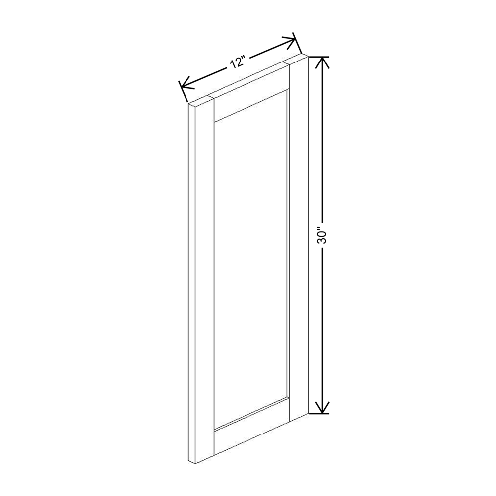 Wolf Classic Dartmouth Honey Stain Decorative End Panel for Wall 3/4"W X 30"H X 12"D