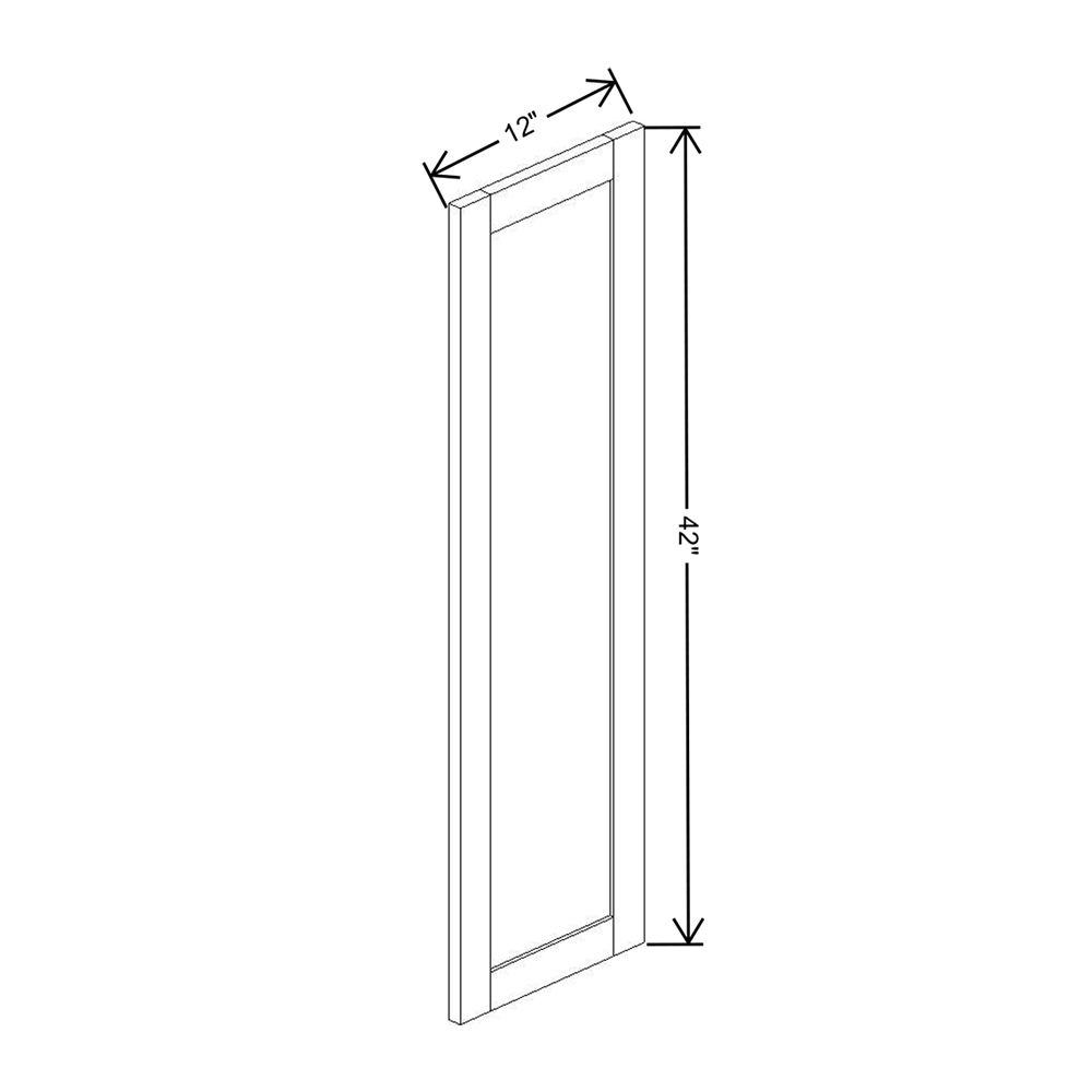 Wolf Classic Dartmouth Stonybrook Paint Decorative End Panel for Wall 3/4"W X 36"H X 12"D