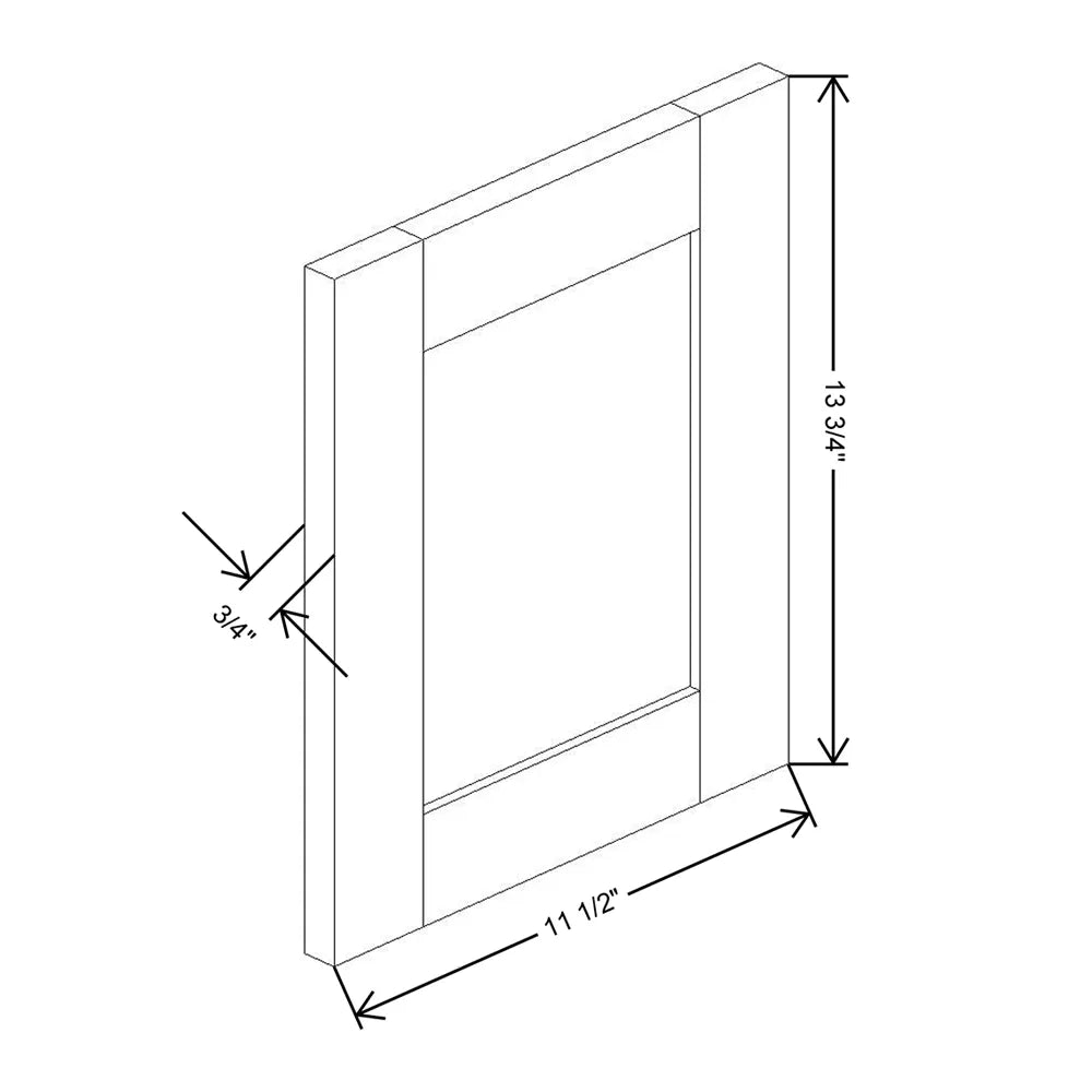 Kitchen Cabinet Distributors Shaker Espresso Decorative Wall Panel - 12" W x 15" H