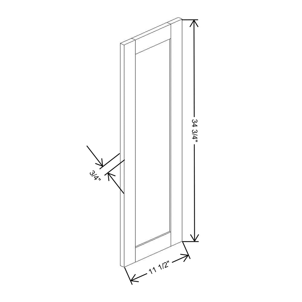 Kitchen Cabinet Distributors Shaker Designer White 5PC Decorative Wall Panel - 12" W x 36" H