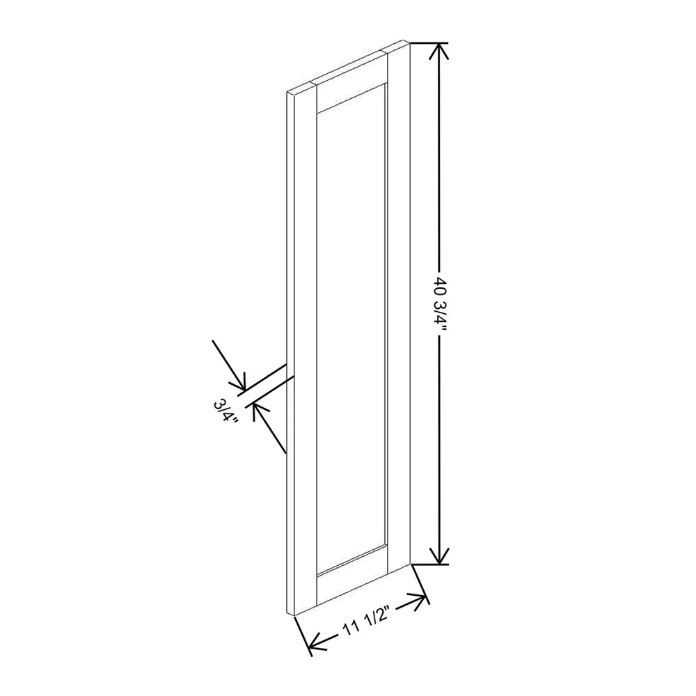 Kitchen Cabinet Distributors Shaker Espresso Decorative Wall Panel - 12" W x 42" H