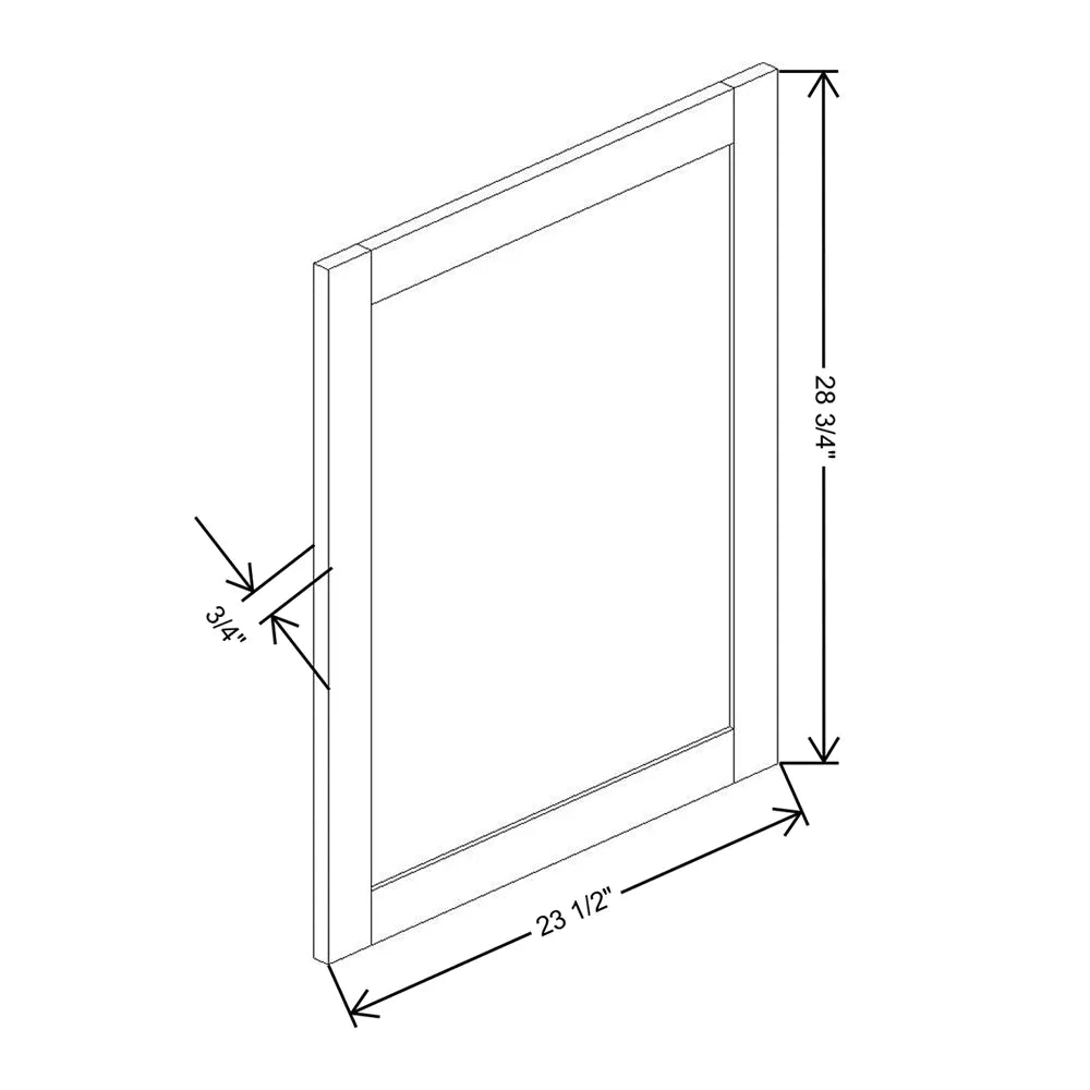 Kitchen Cabinet Distributors Shaker Designer White 5PC Decorative Wall Panel - 24" W x 30" H