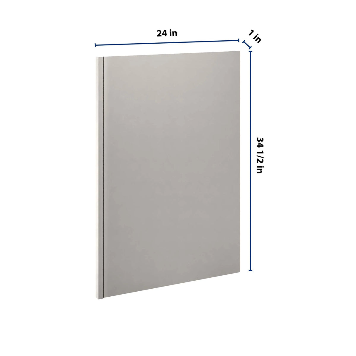CNC Luxor 5-Piece Misty Grey 1/2" W X 34 1/2" H X 24" D Base End Panel