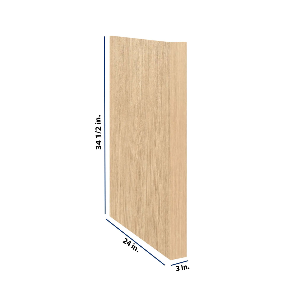 Modernform Cabinet Natural Oak 3" W X 34 1/2" H X 24" D Base Dishwasher End Panel